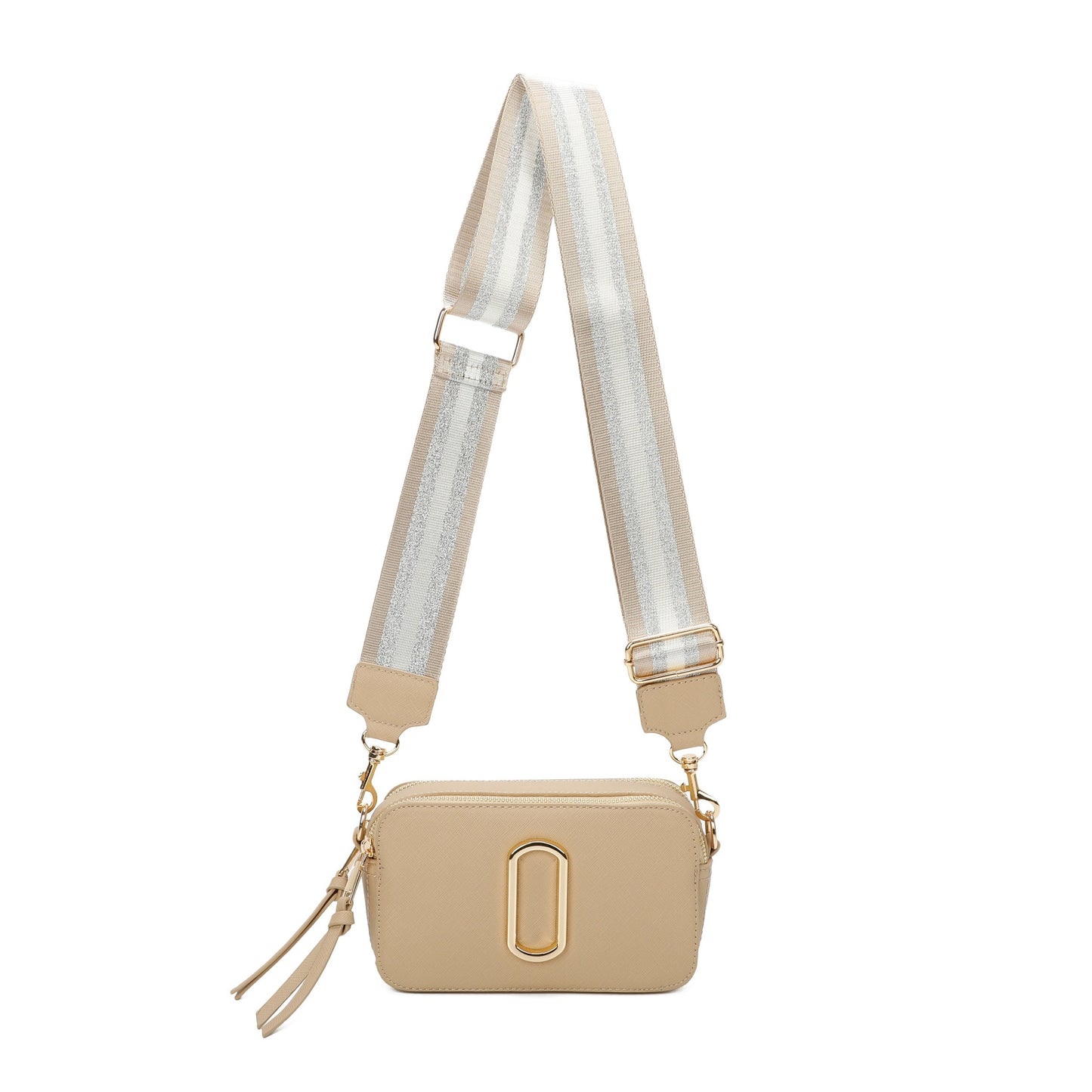 Classic Crossbody Bag With Adjustable Colorful Strap - Sleek Styles