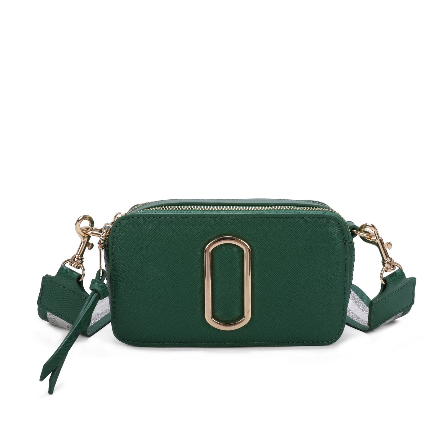 Classic Crossbody Bag With Adjustable Colorful Strap - Sleek Styles