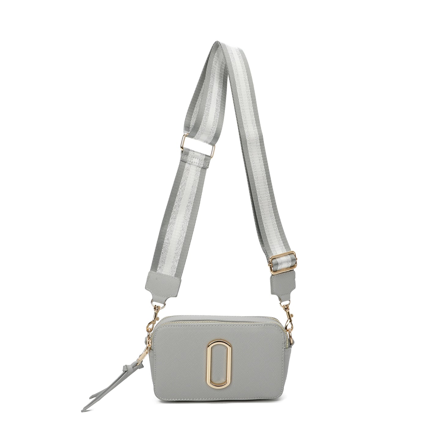 Classic Crossbody Bag With Adjustable Colorful Strap - Sleek Styles