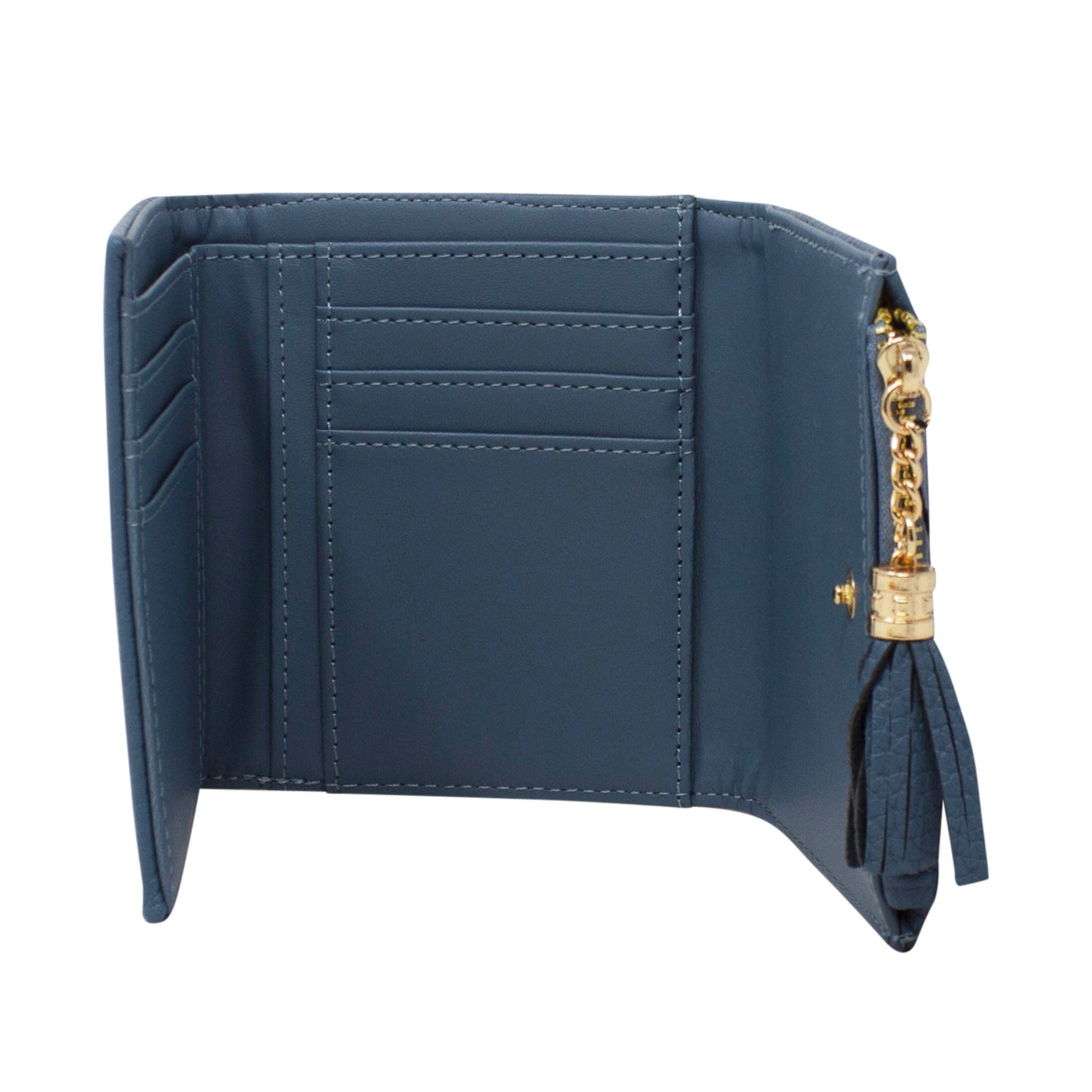 Tri-Fold Small Purse with Bee Decoration - Sleek Styles