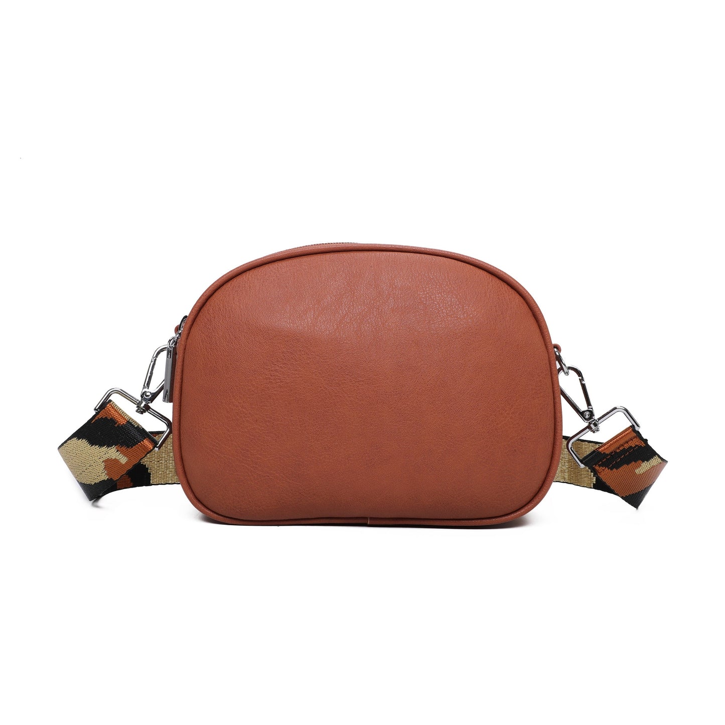 Classic Crossbody Bag With Colourful Strap - Sleek Styles