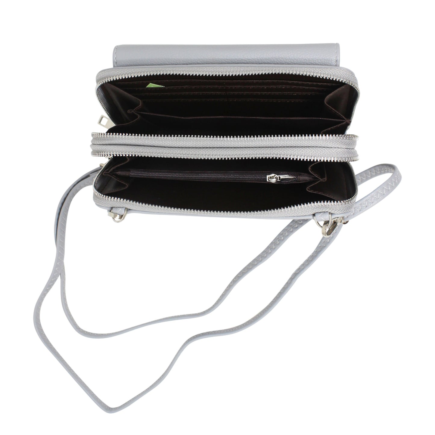 Double Zipper Long Wallet with Bee - Sleek Styles