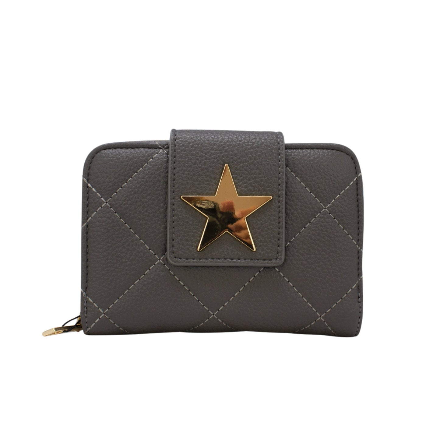 Star Button Strap Short Purse - Sleek Styles