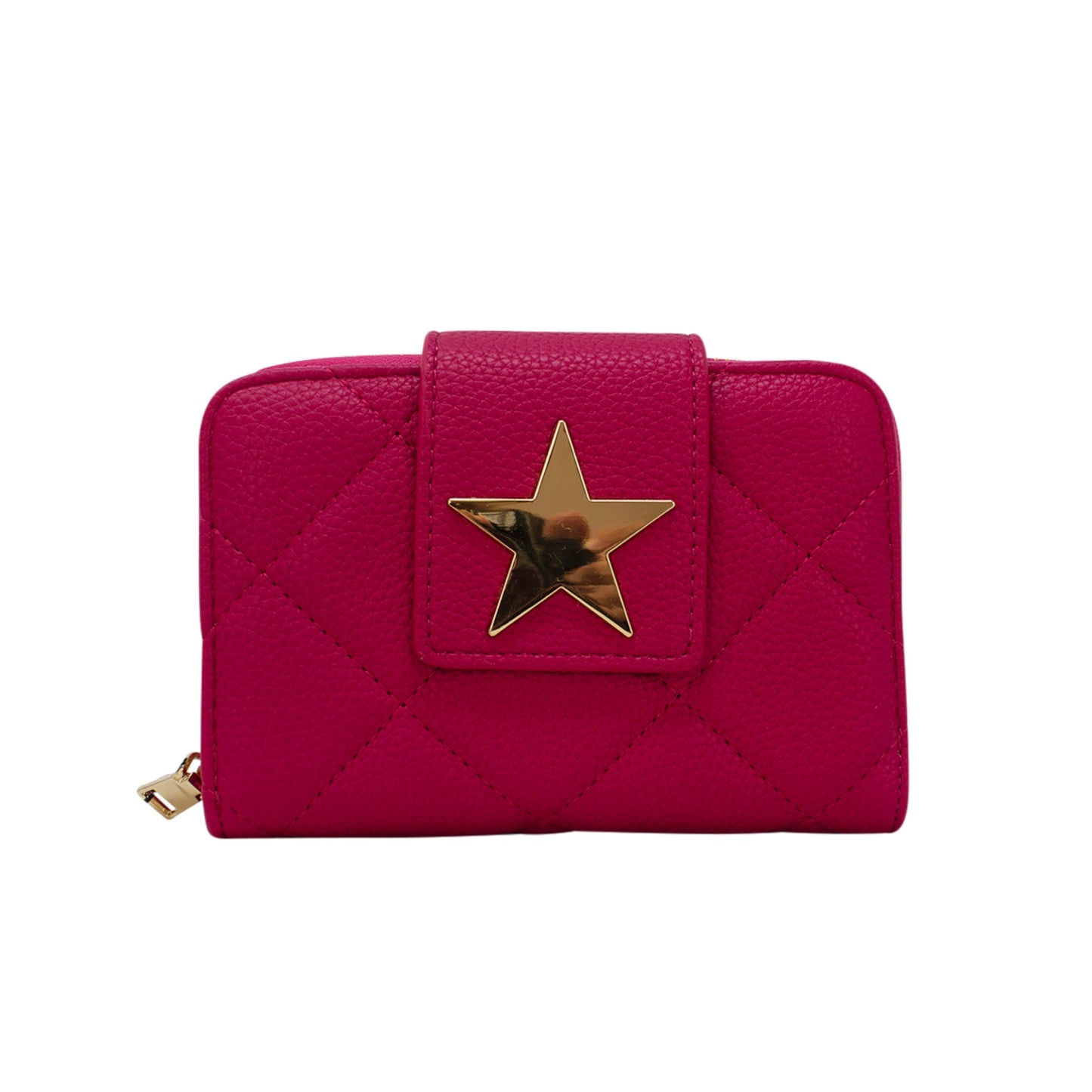 Star Button Strap Short Purse - Sleek Styles