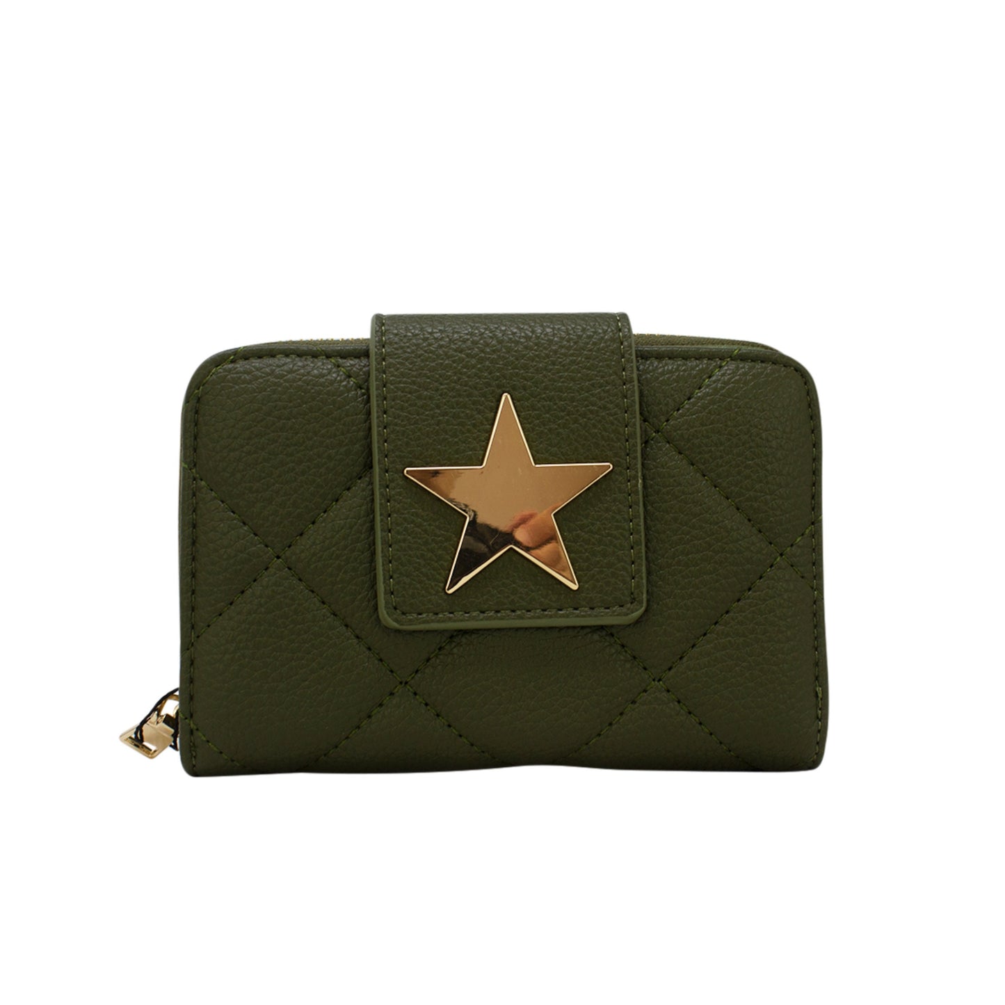 Star Button Strap Short Purse - Sleek Styles