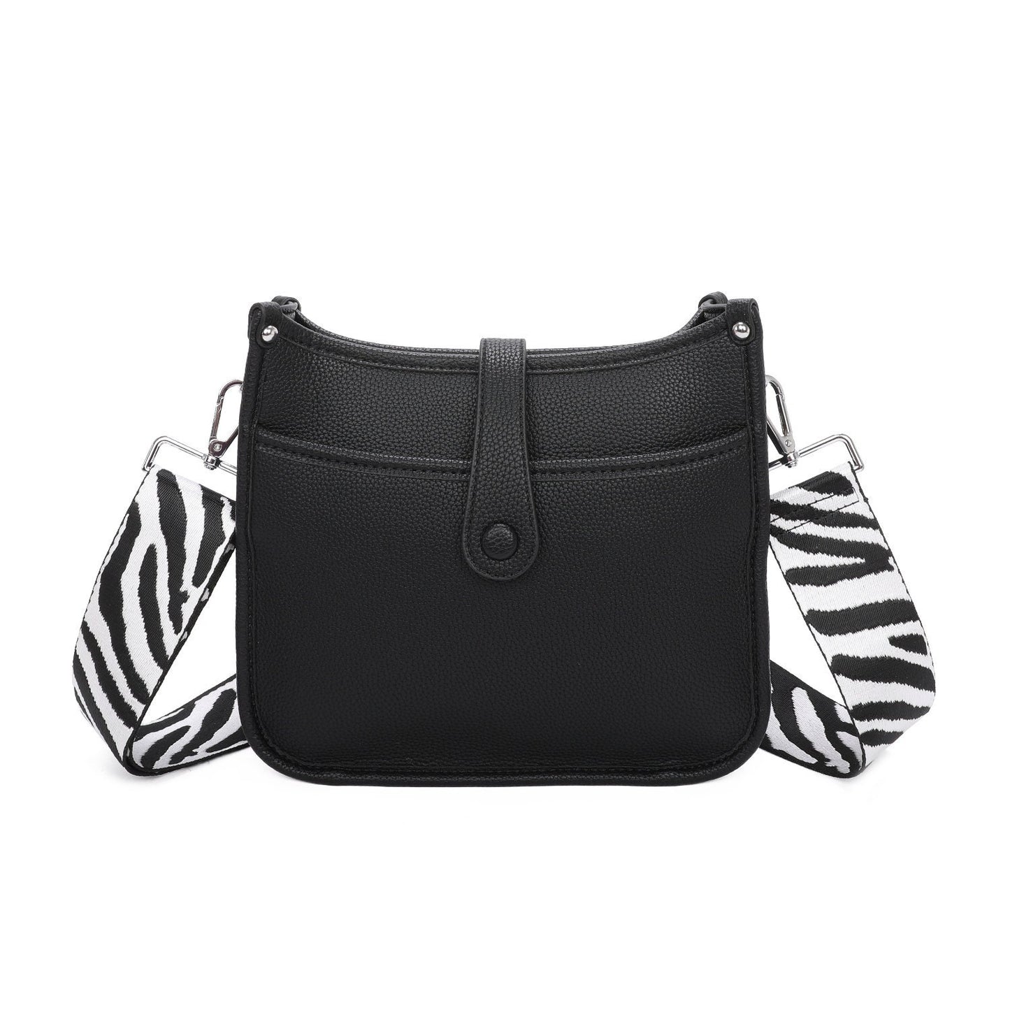 Top Magdot Closure Colourful Wide Shoulder Strap Ladies Crossbody Handbag - Sleek Styles