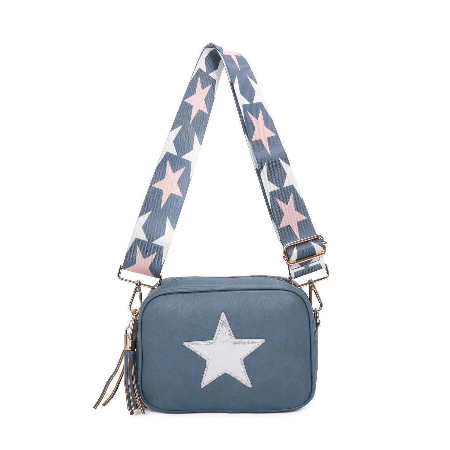 Star Front Women Printed Strap Shoulder Over Cross Body Bag Ladies Handbag - Sleek Styles