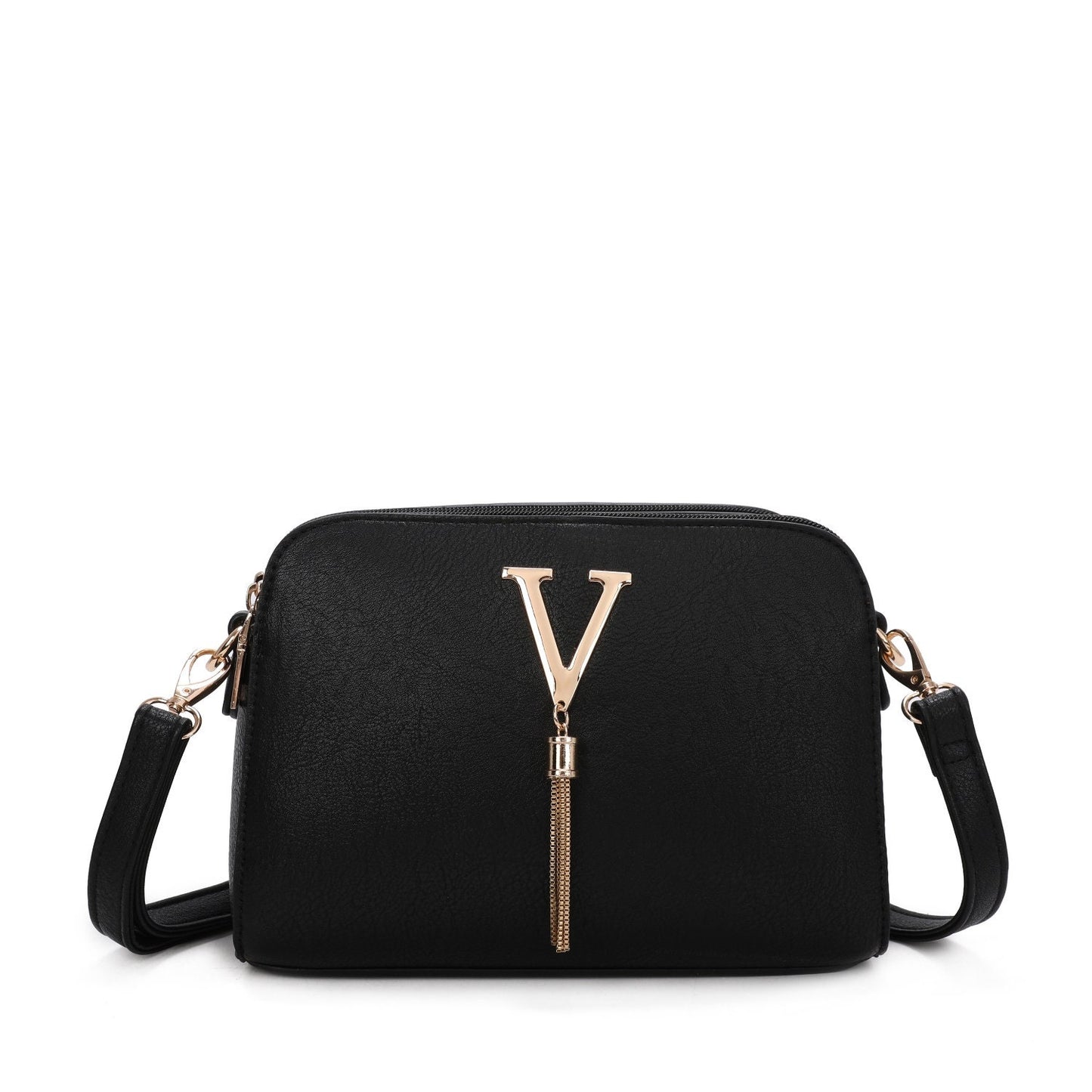V Logo Crossbody Bag - Sleek Styles