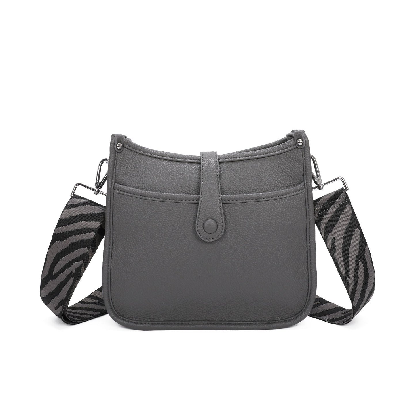 Top Magdot Closure Colourful Wide Shoulder Strap Ladies Crossbody Handbag - Sleek Styles