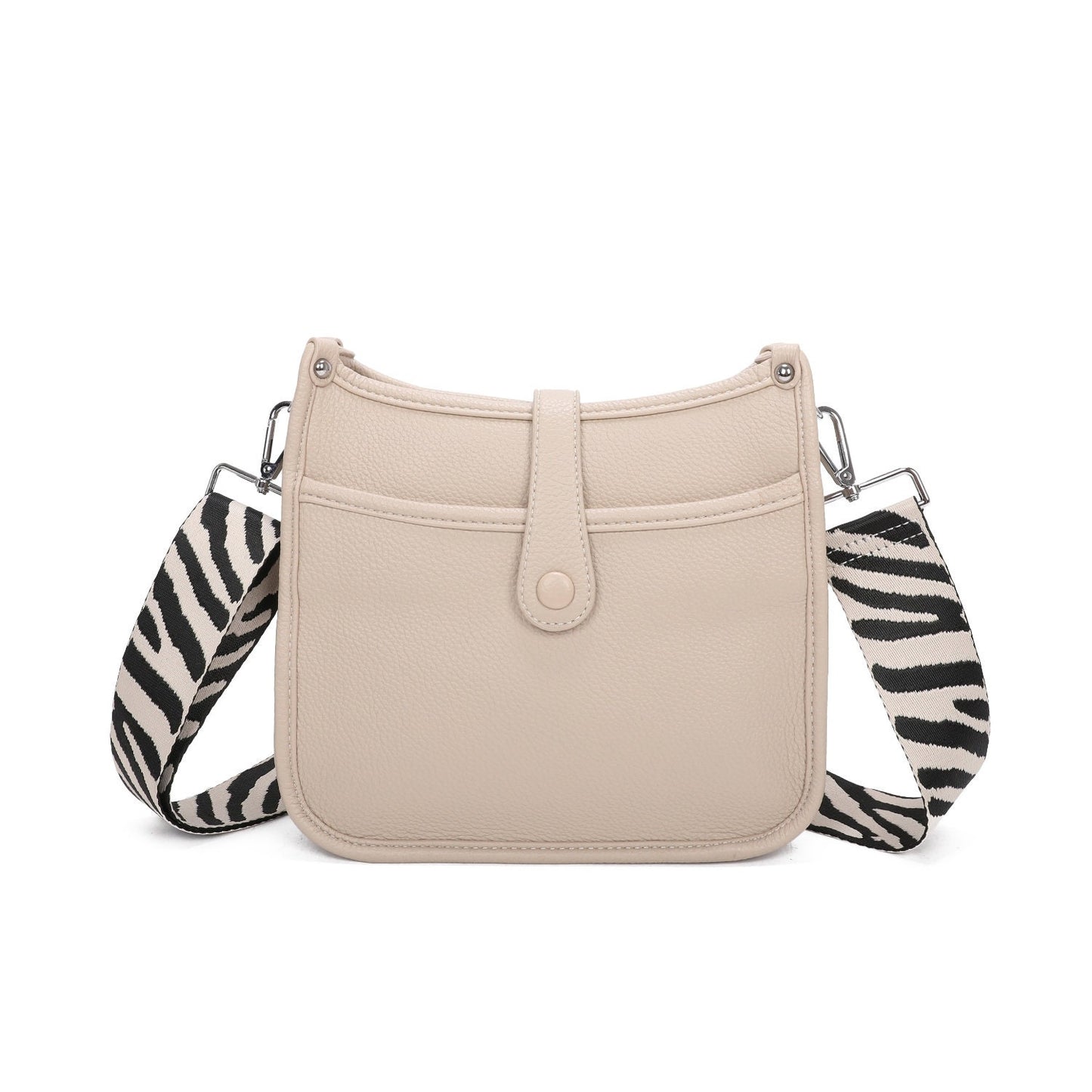 Top Magdot Closure Colourful Wide Shoulder Strap Ladies Crossbody Handbag - Sleek Styles
