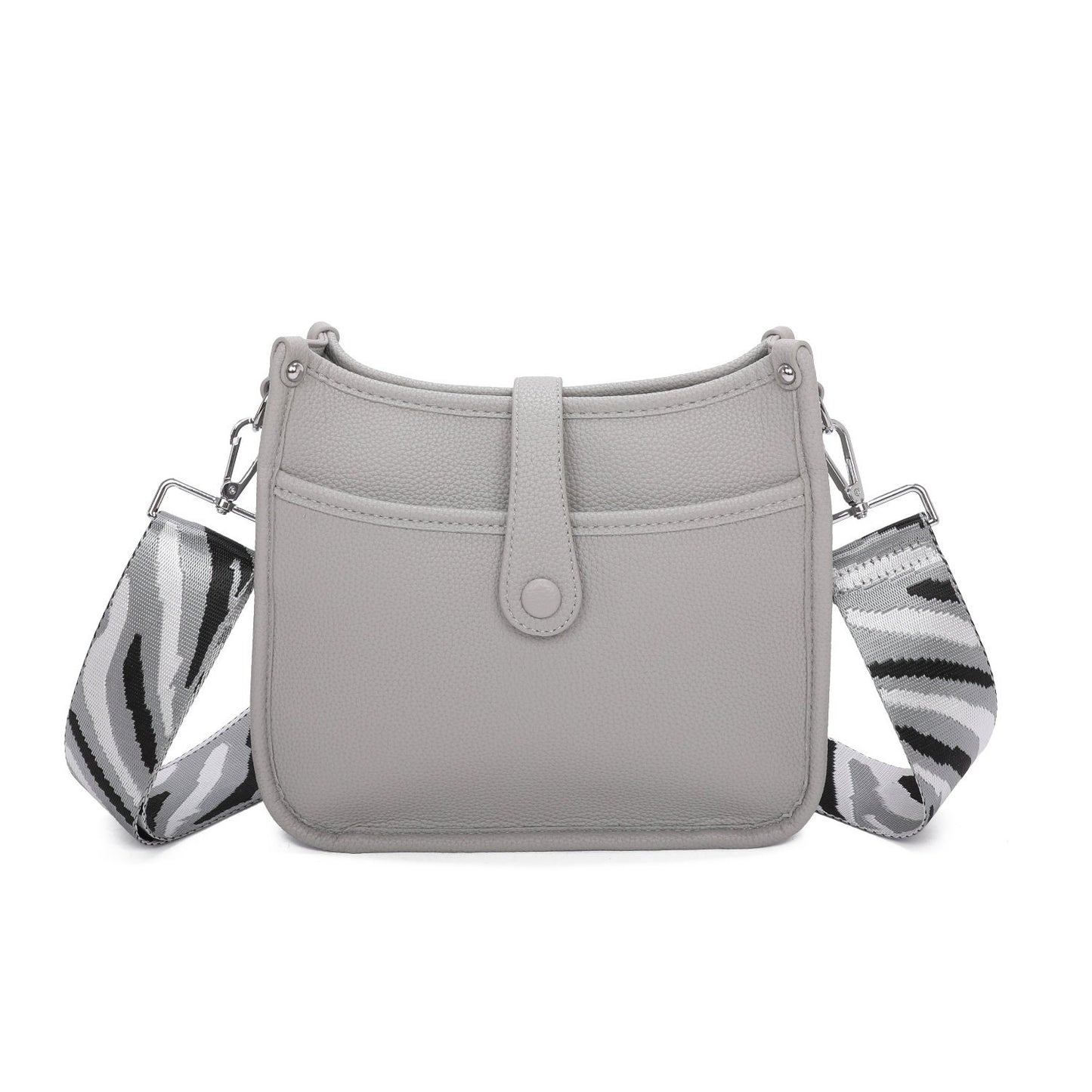 Top Magdot Closure Colourful Wide Shoulder Strap Ladies Crossbody Handbag - Sleek Styles