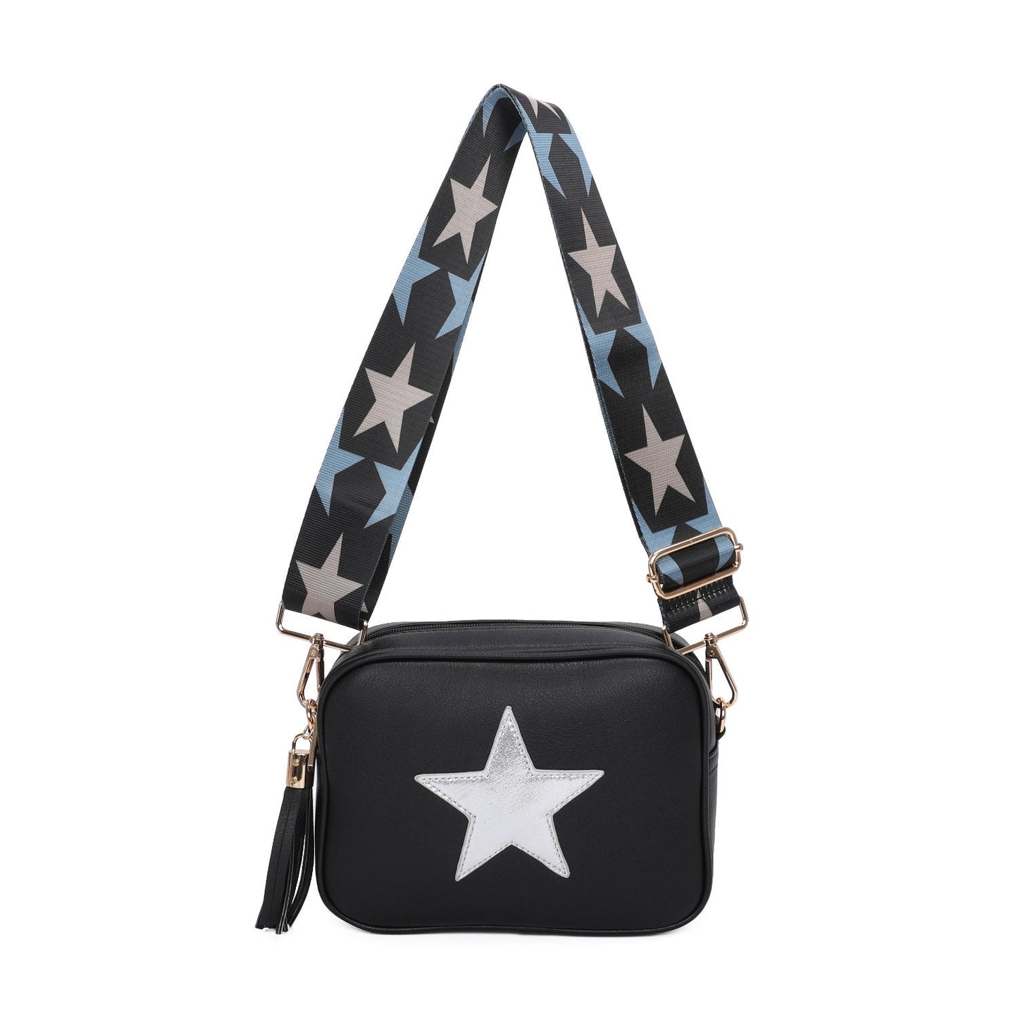 Star Front Women Printed Strap Shoulder Over Cross Body Bag Ladies Handbag - Sleek Styles