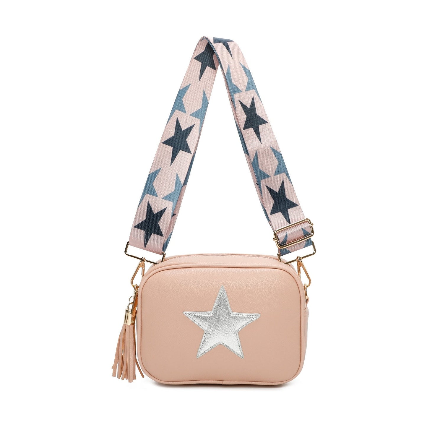 Star Front Women Printed Strap Shoulder Over Cross Body Bag Ladies Handbag - Sleek Styles