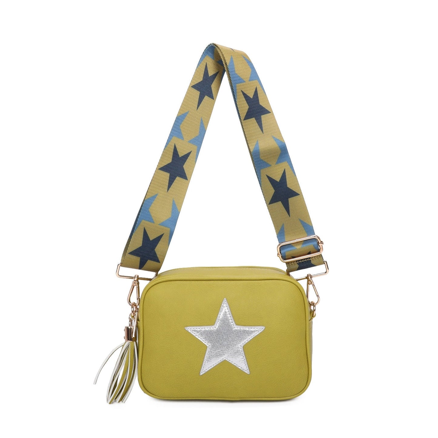 Star Front Women Printed Strap Shoulder Over Cross Body Bag Ladies Handbag - Sleek Styles