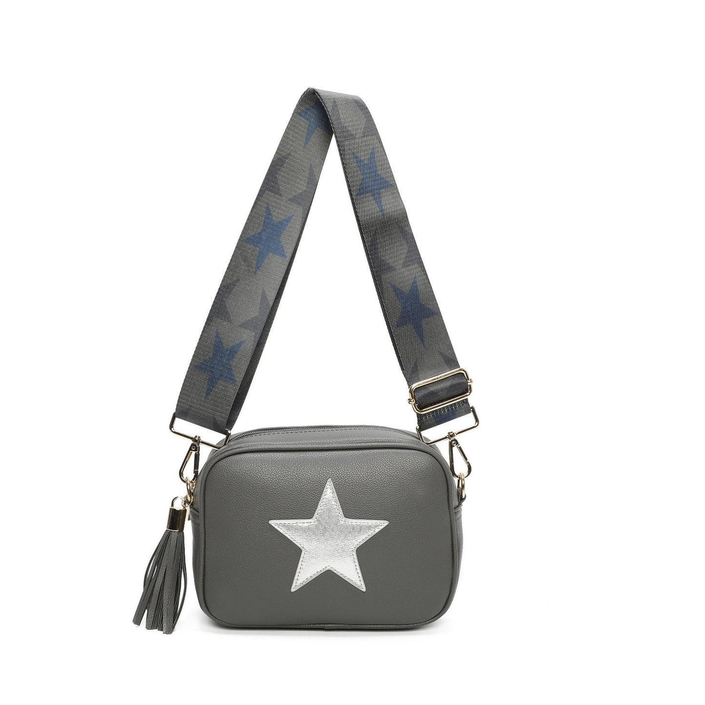 Star Front Women Printed Strap Shoulder Over Cross Body Bag Ladies Handbag - Sleek Styles