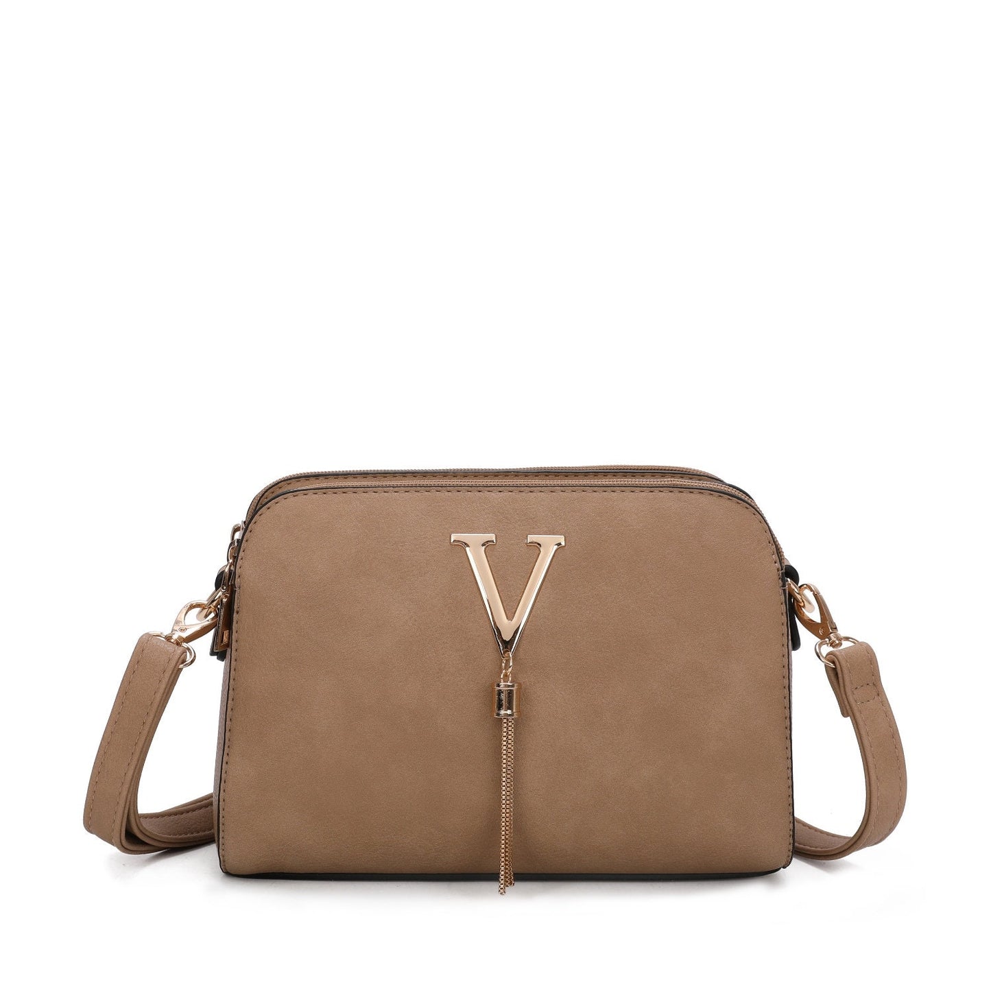 V Logo Crossbody Bag - Sleek Styles