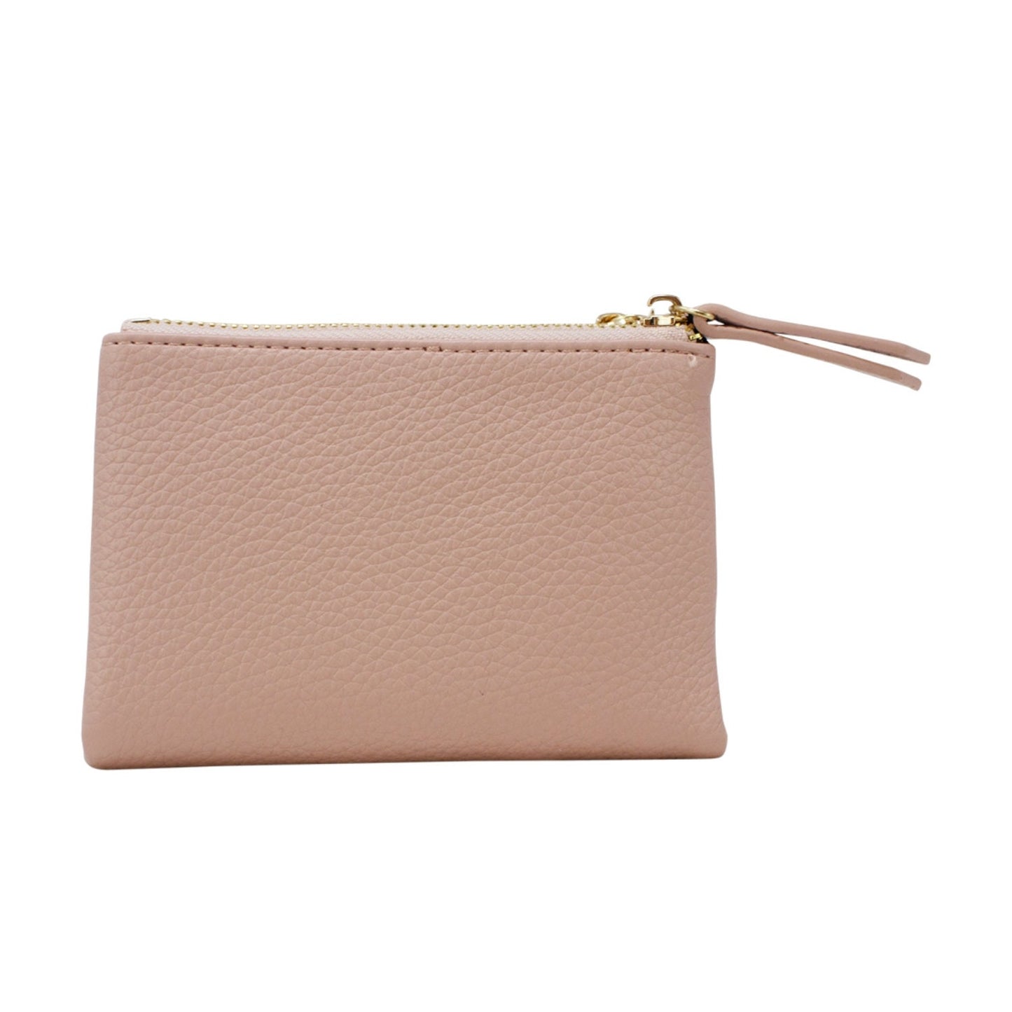 Small Folded Purse with Double Zippers - Sleek Styles