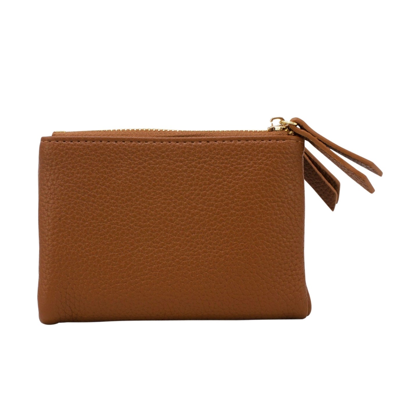 Small Folded Purse with Double Zippers - Sleek Styles