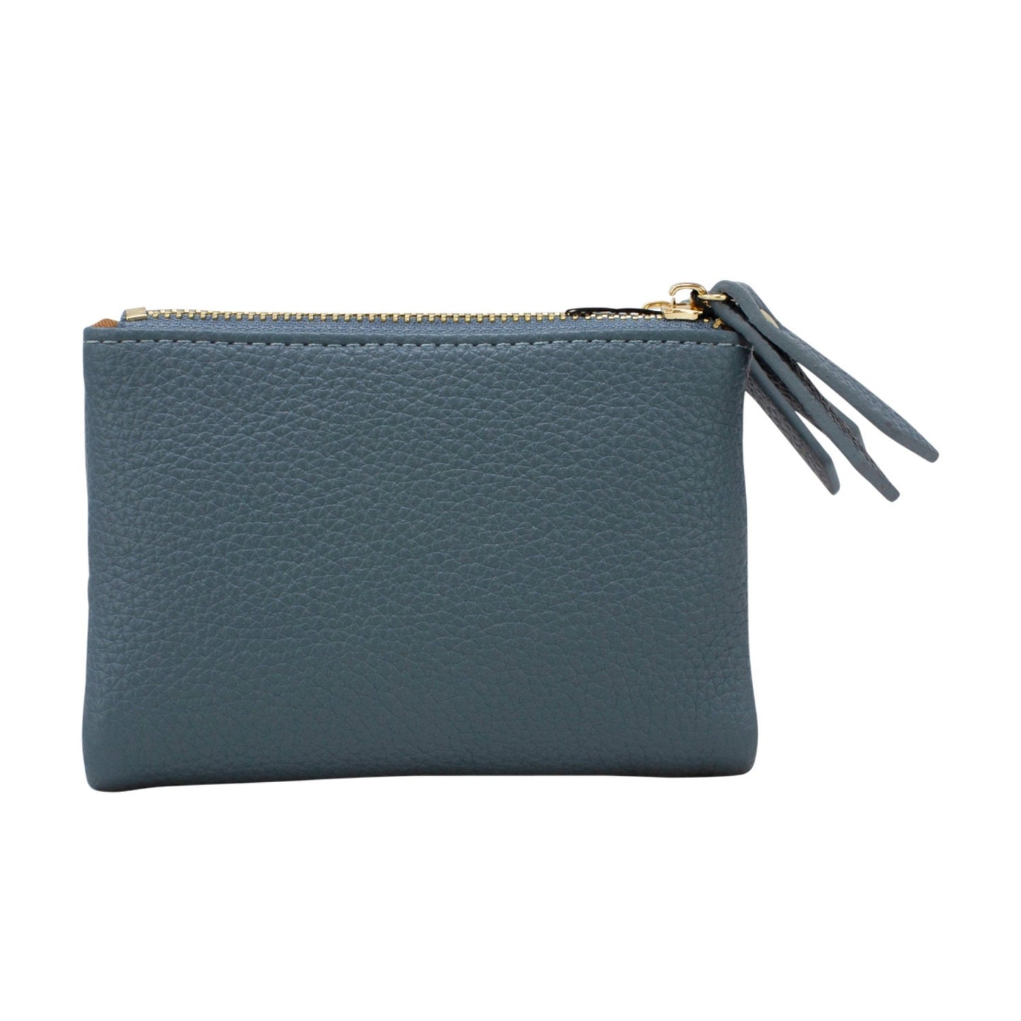 Small Folded Purse with Double Zippers - Sleek Styles