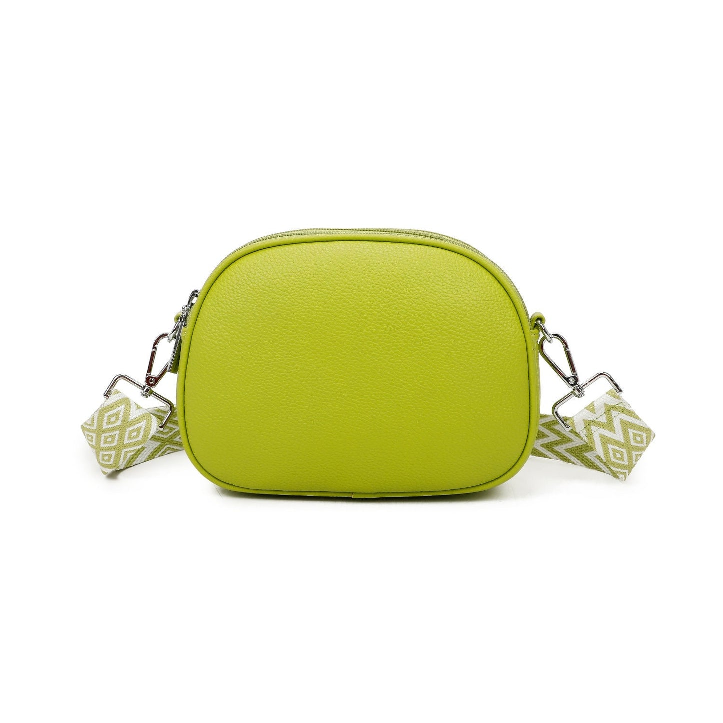 Classic Crossbody Bag With Colourful Strap - Sleek Styles