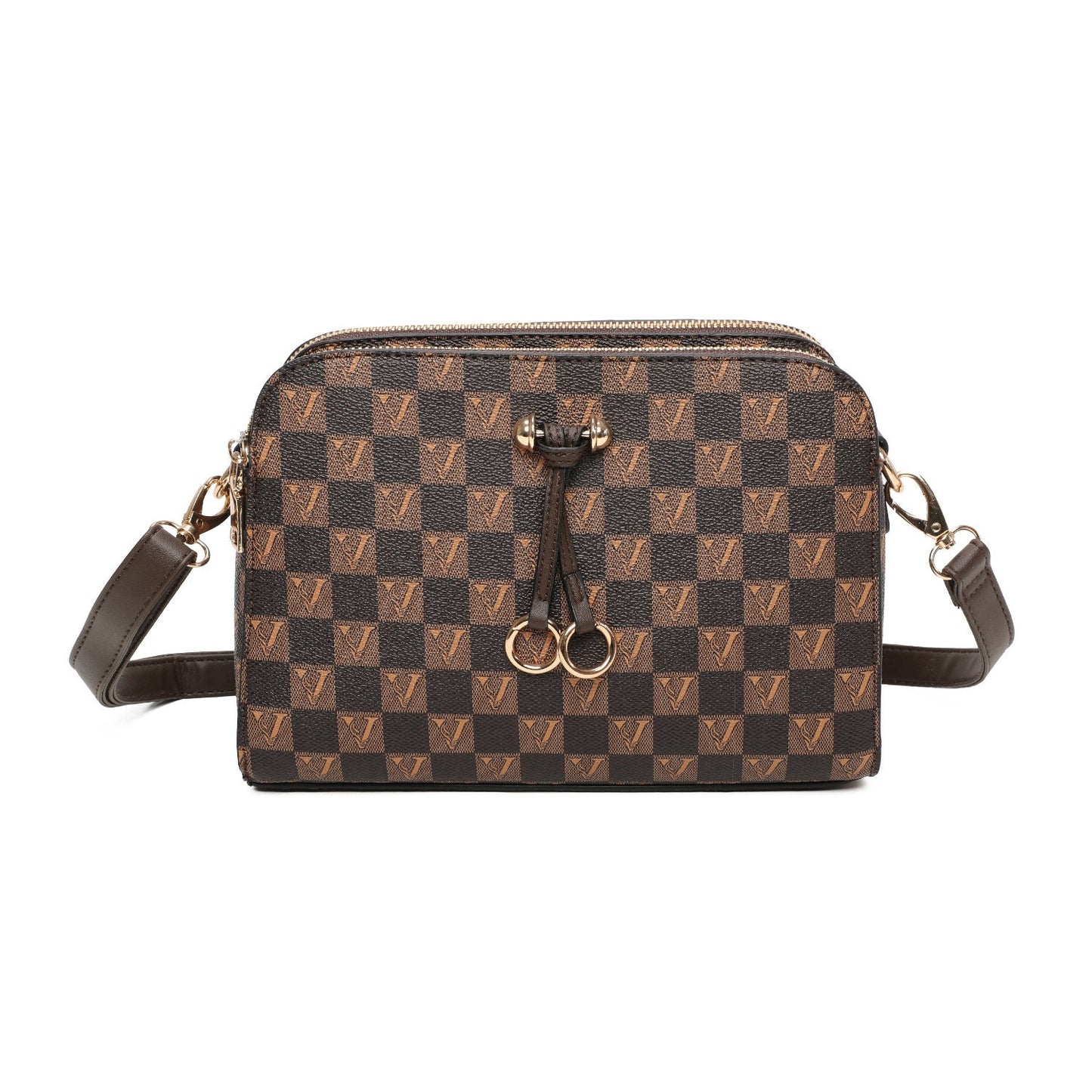 Vintage Geometric Pattern Shoulder Chain Bag, Classic Textured Underarm Bag For Daily Use - Sleek Styles