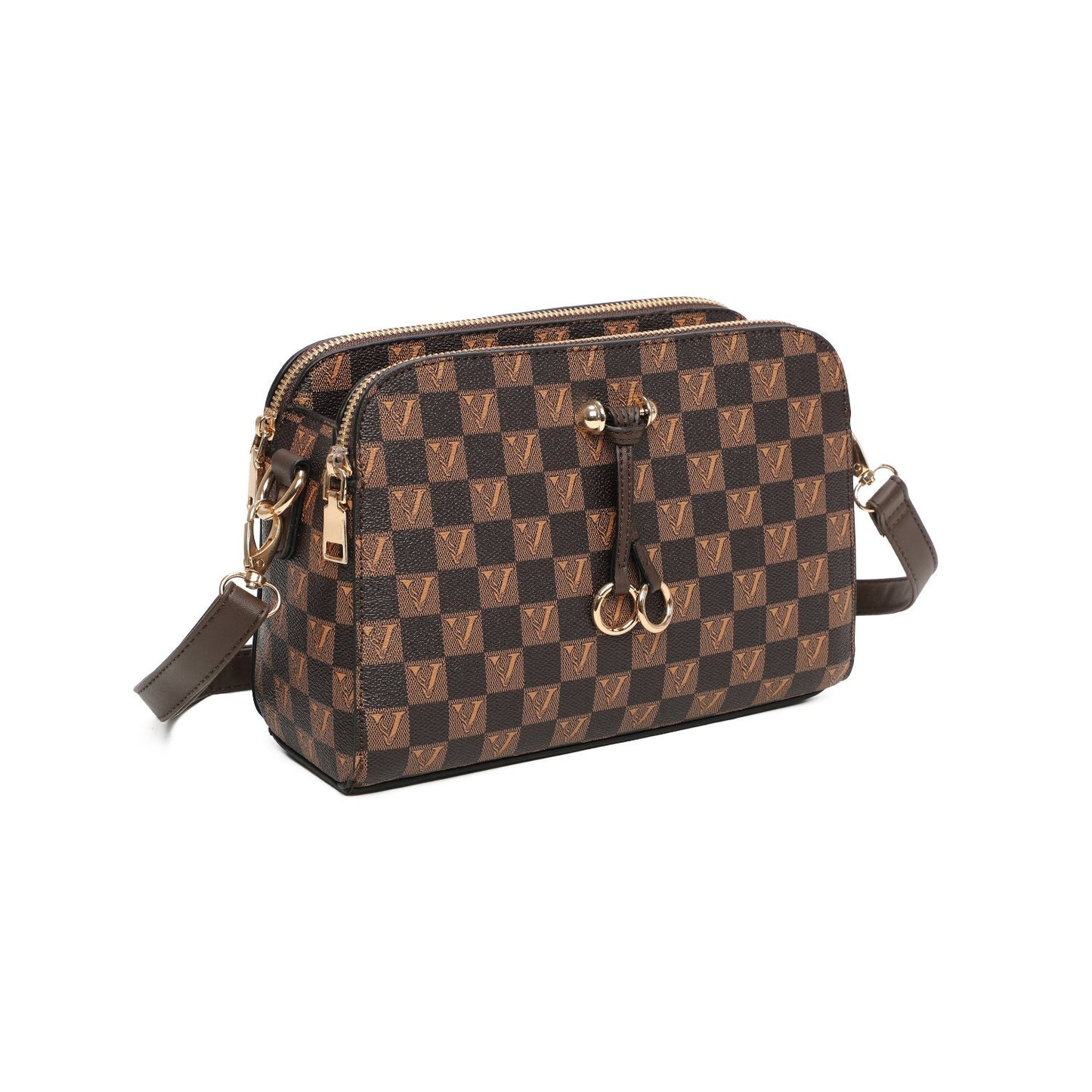 Vintage Geometric Pattern Shoulder Chain Bag, Classic Textured Underarm Bag For Daily Use - Sleek Styles