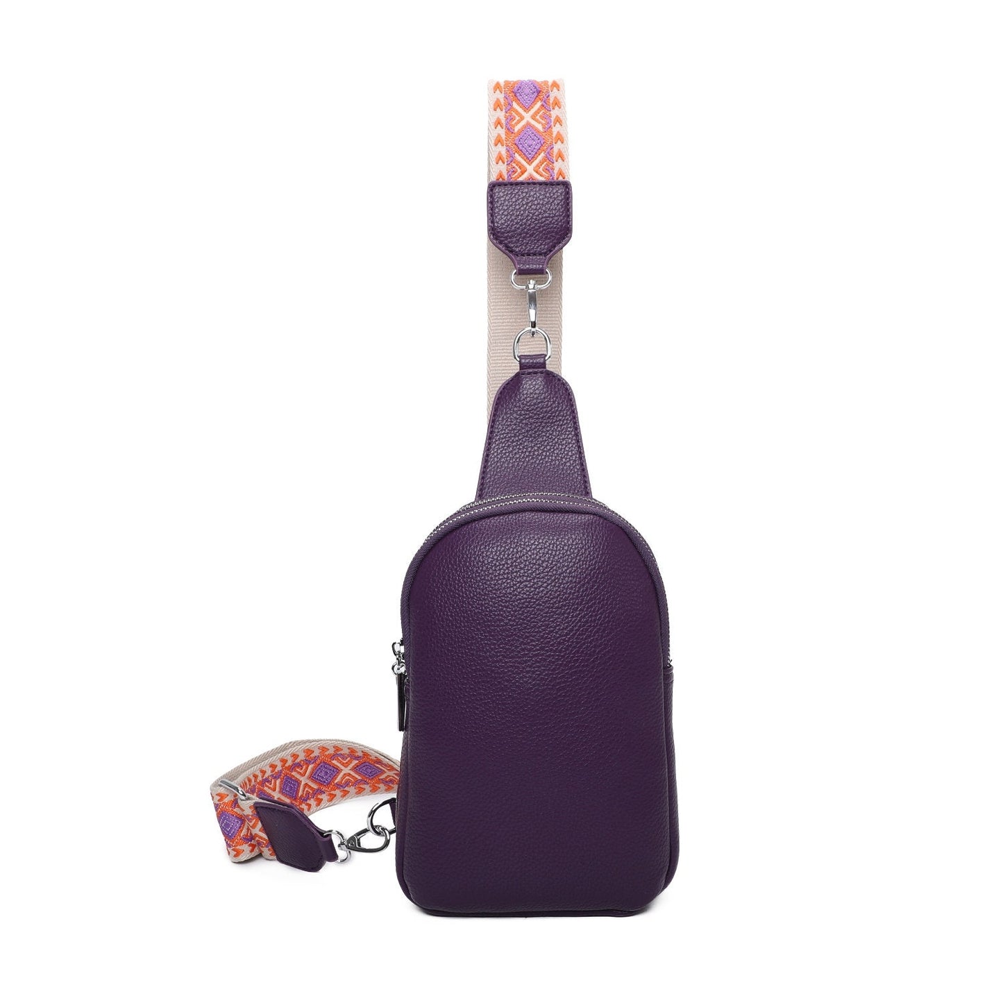 Wide Colouful Strap Women Sling Bum Bag Travel Hicking Gym Shoulder Bag - Sleek Styles