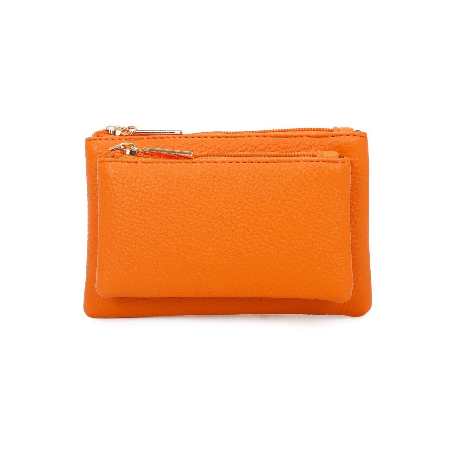 Women Double Mini Wallet With Zip - Sleek Styles
