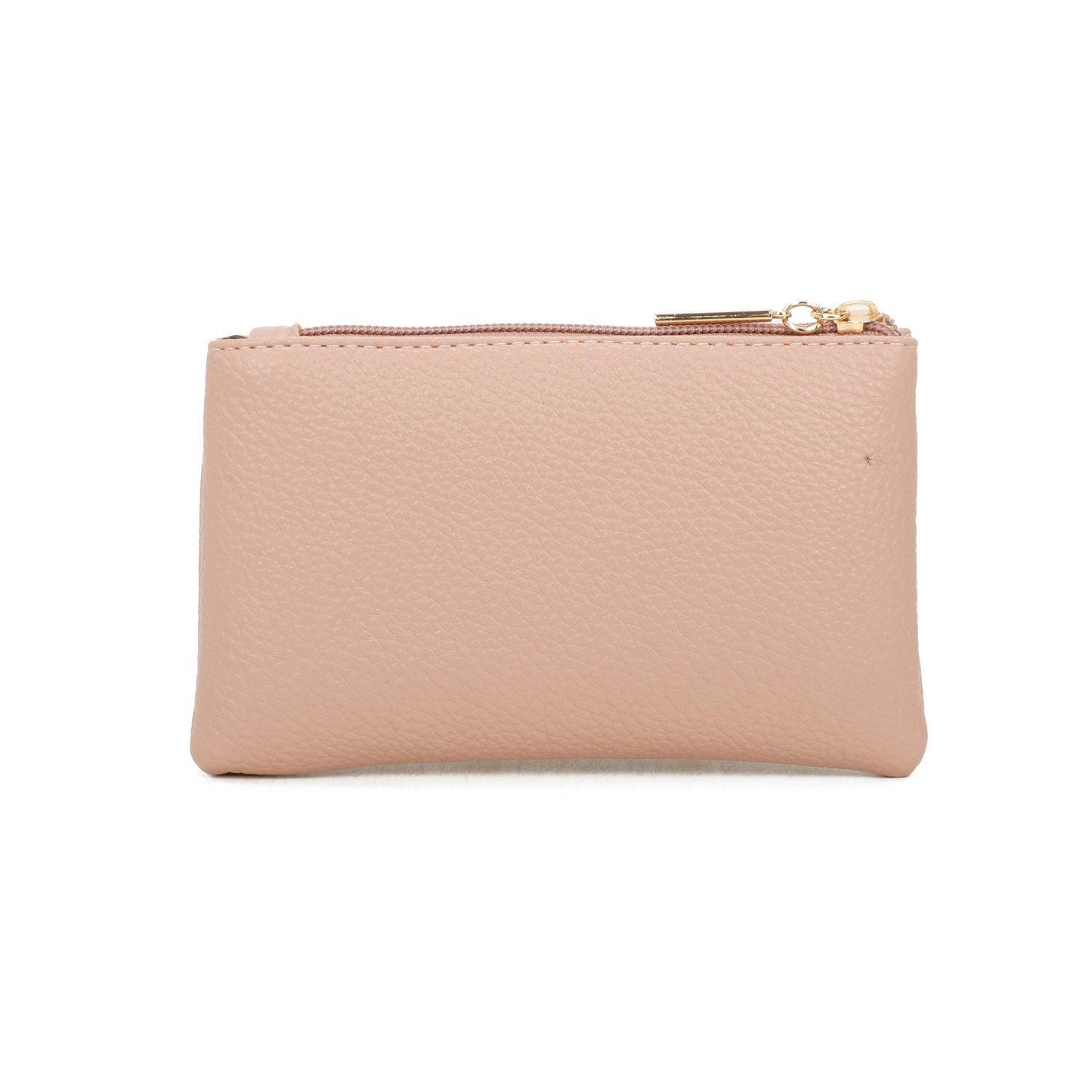 Women Double Mini Wallet With Zip - Sleek Styles