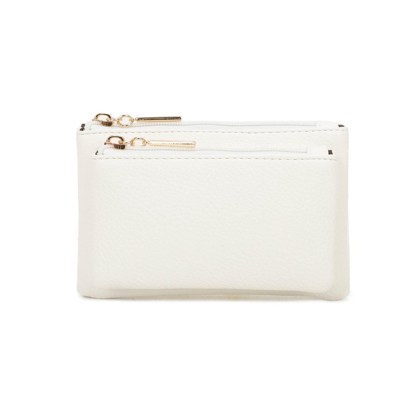 Women Double Mini Wallet With Zip - Sleek Styles