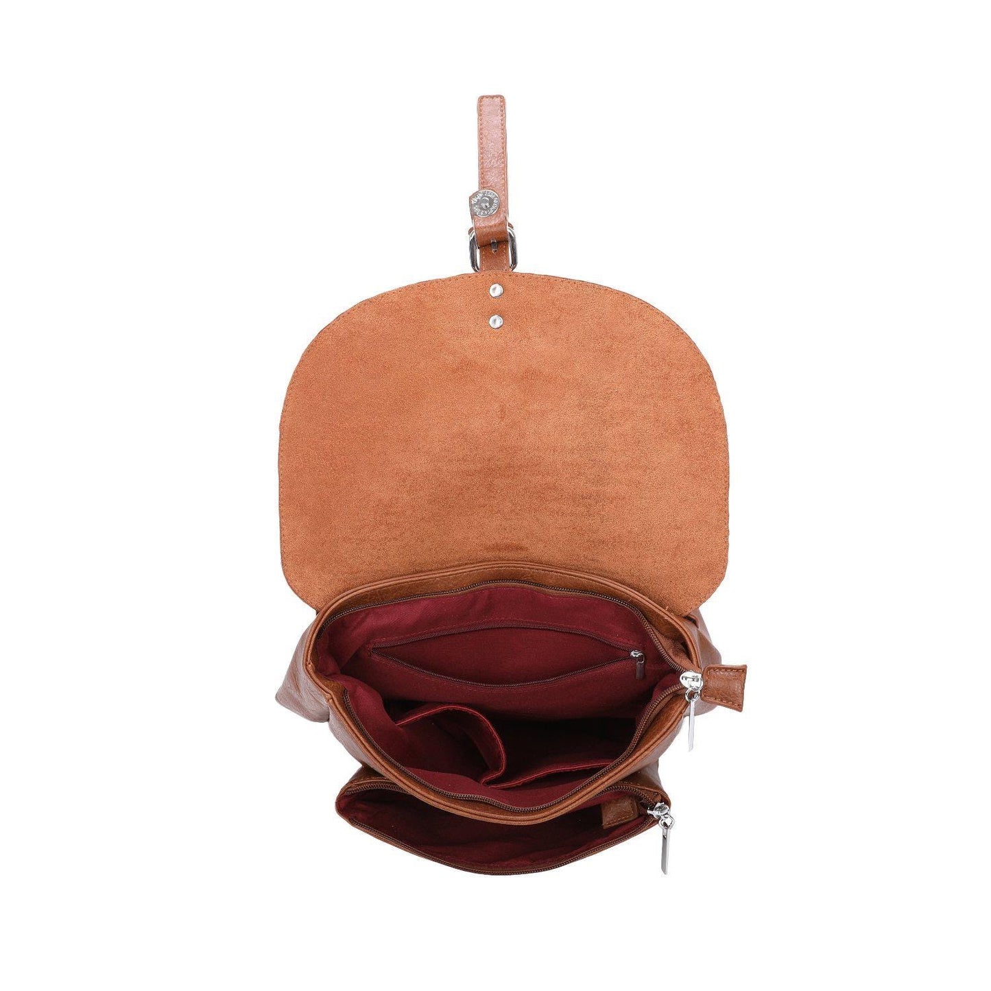 Womens Large Faux Leather Backpack Flap Rucksack Shoulder Bag Fashion Handbags - Sleek Styles