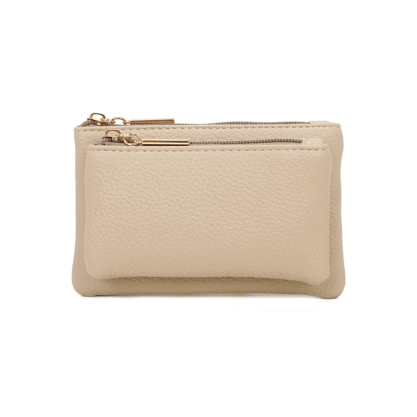 Women Double Mini Wallet With Zip - Sleek Styles