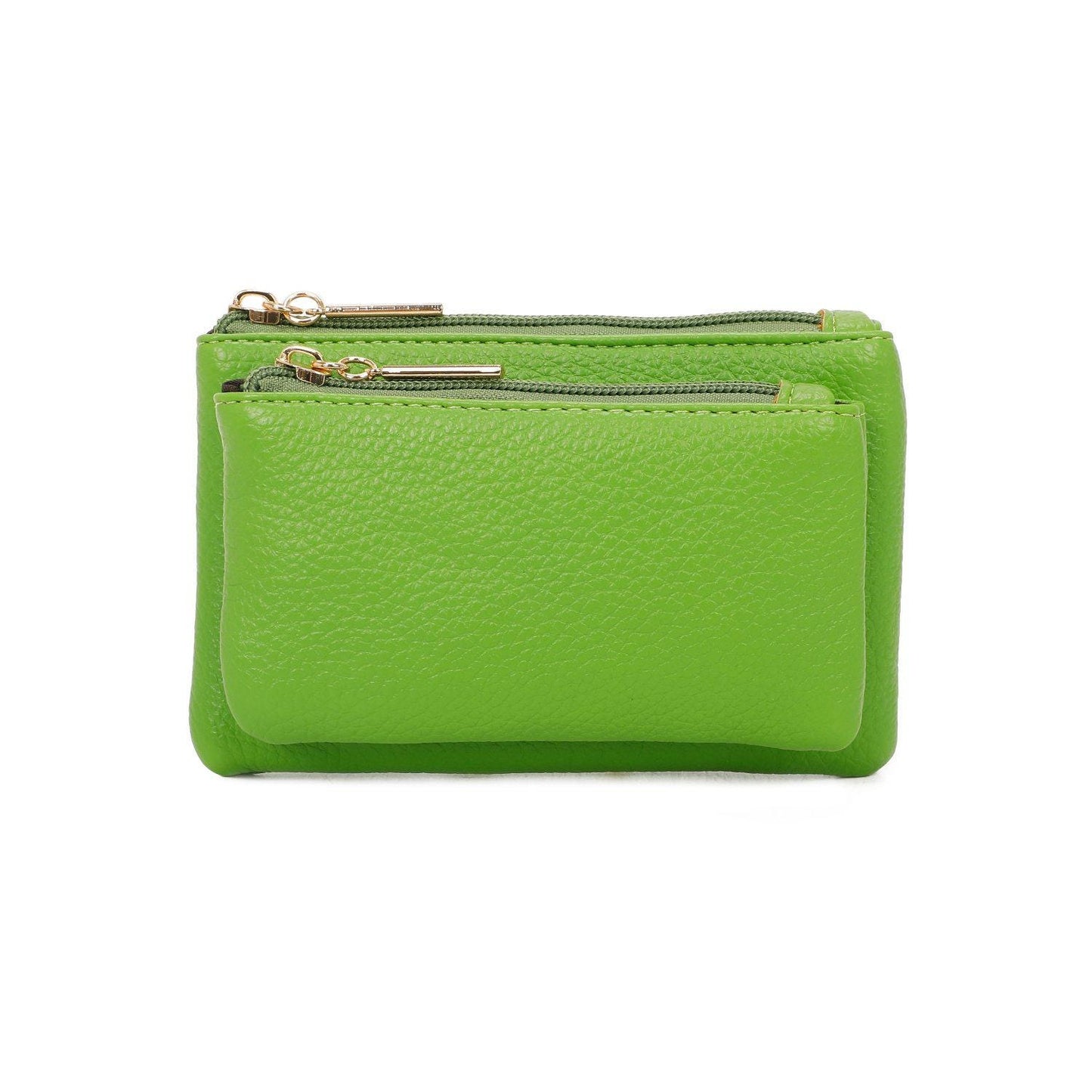 Women Double Mini Wallet With Zip - Sleek Styles