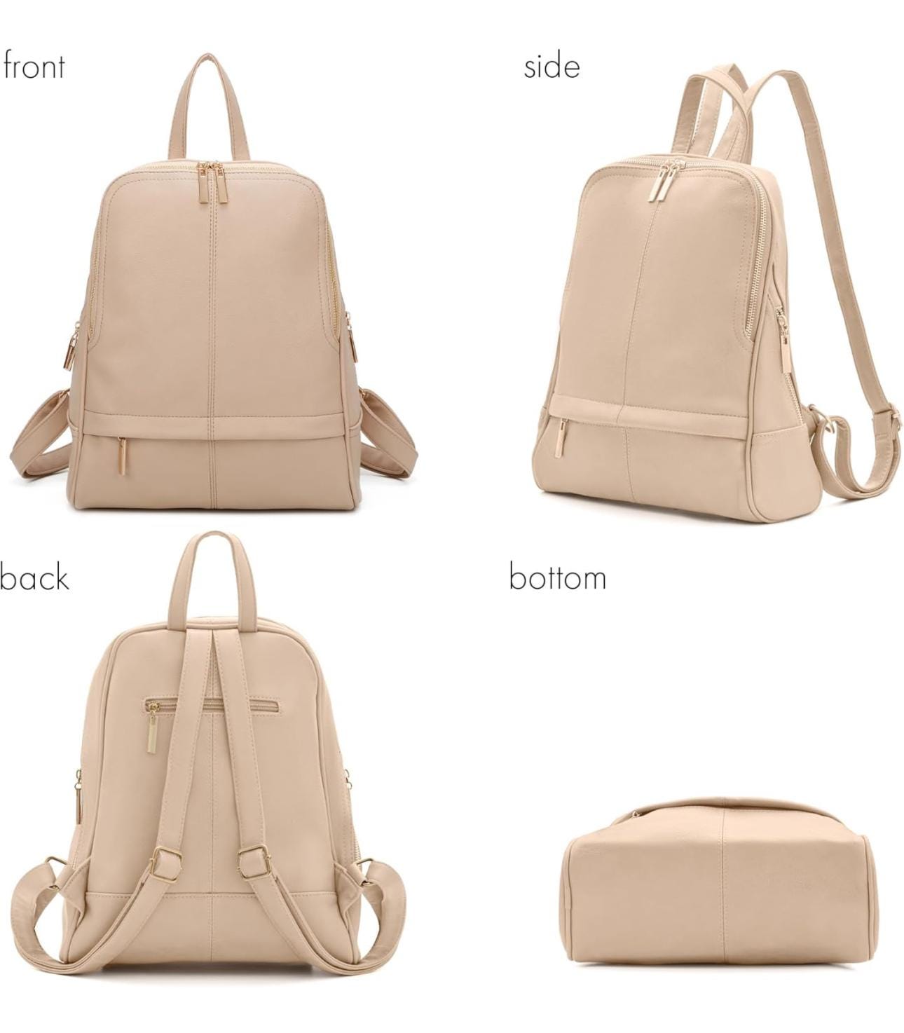 Women's Fashion Small Backpack, Women Backpack With Anti Theft Zipper, Waterproof Faux Leather Back Pack Women - Sleek Styles