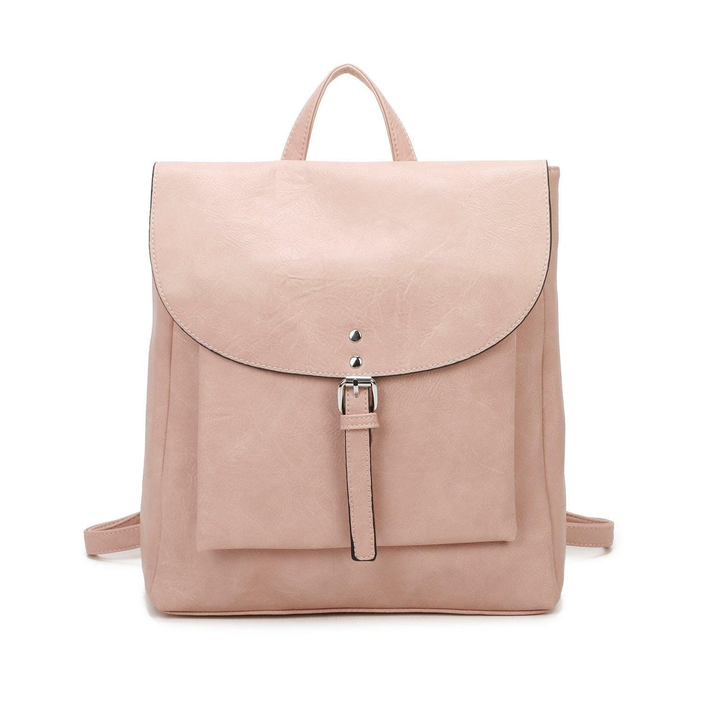 Womens Large Faux Leather Backpack Flap Rucksack Shoulder Bag Fashion Handbags - Sleek Styles