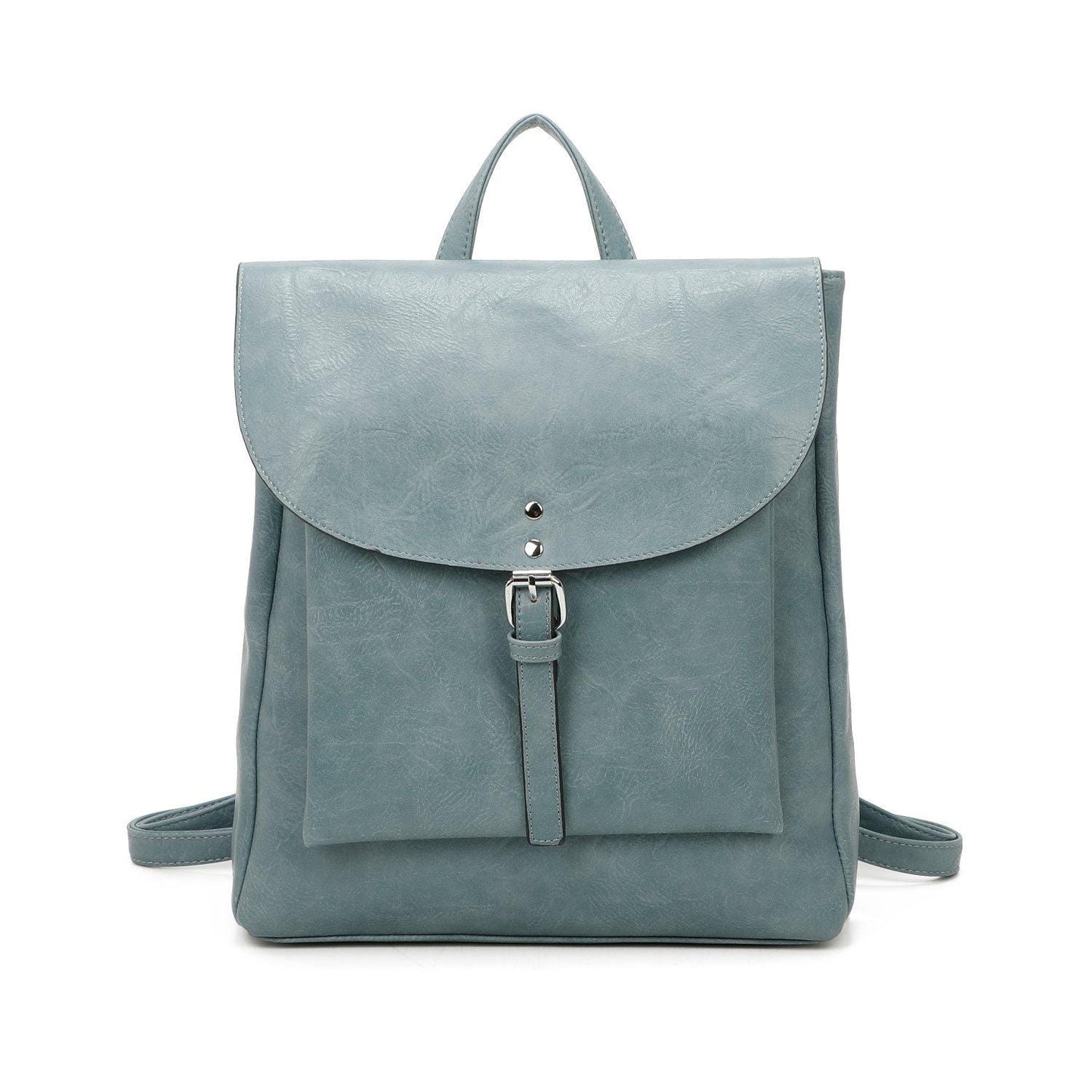 Womens Large Faux Leather Backpack Flap Rucksack Shoulder Bag Fashion Handbags - Sleek Styles