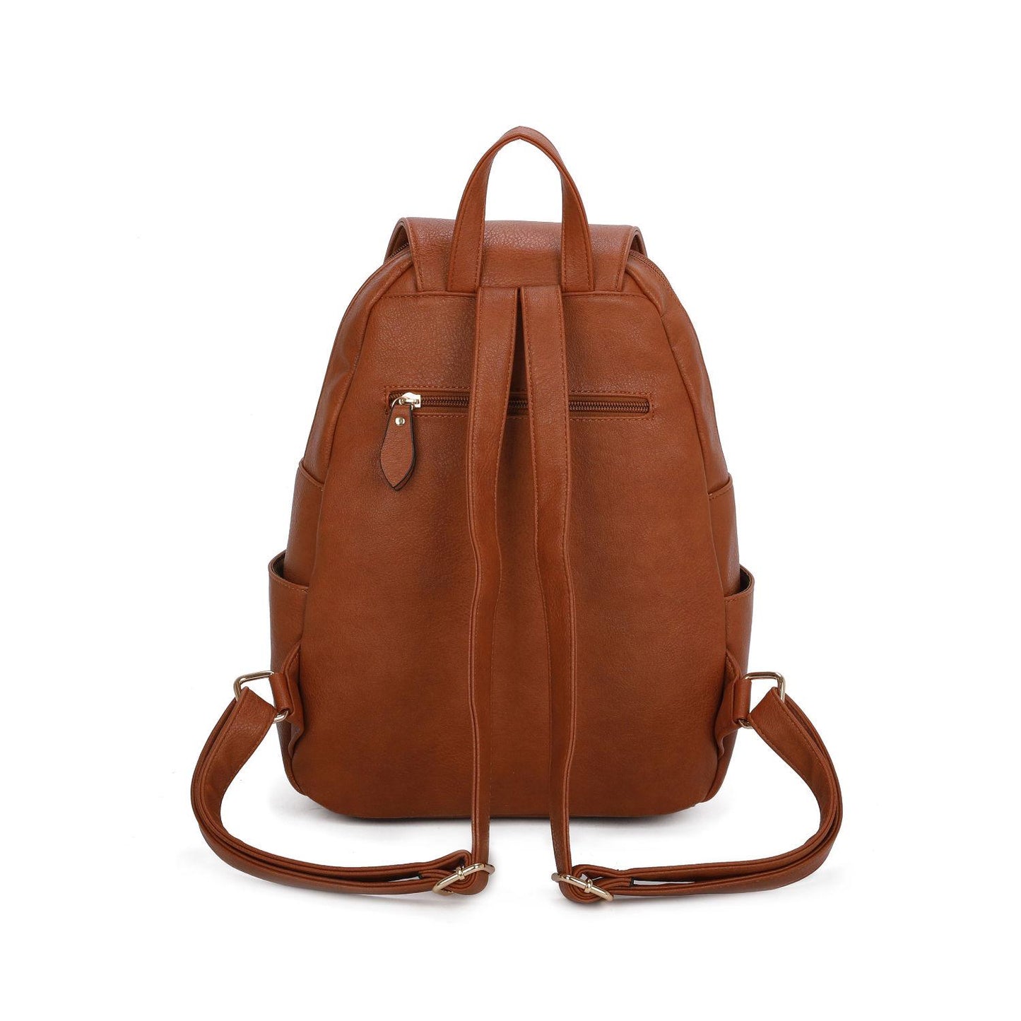 Casual Daypack Flap Over Handbag Front Zip Pocket Unisex Travel Shoulder Bag - Sleek Styles