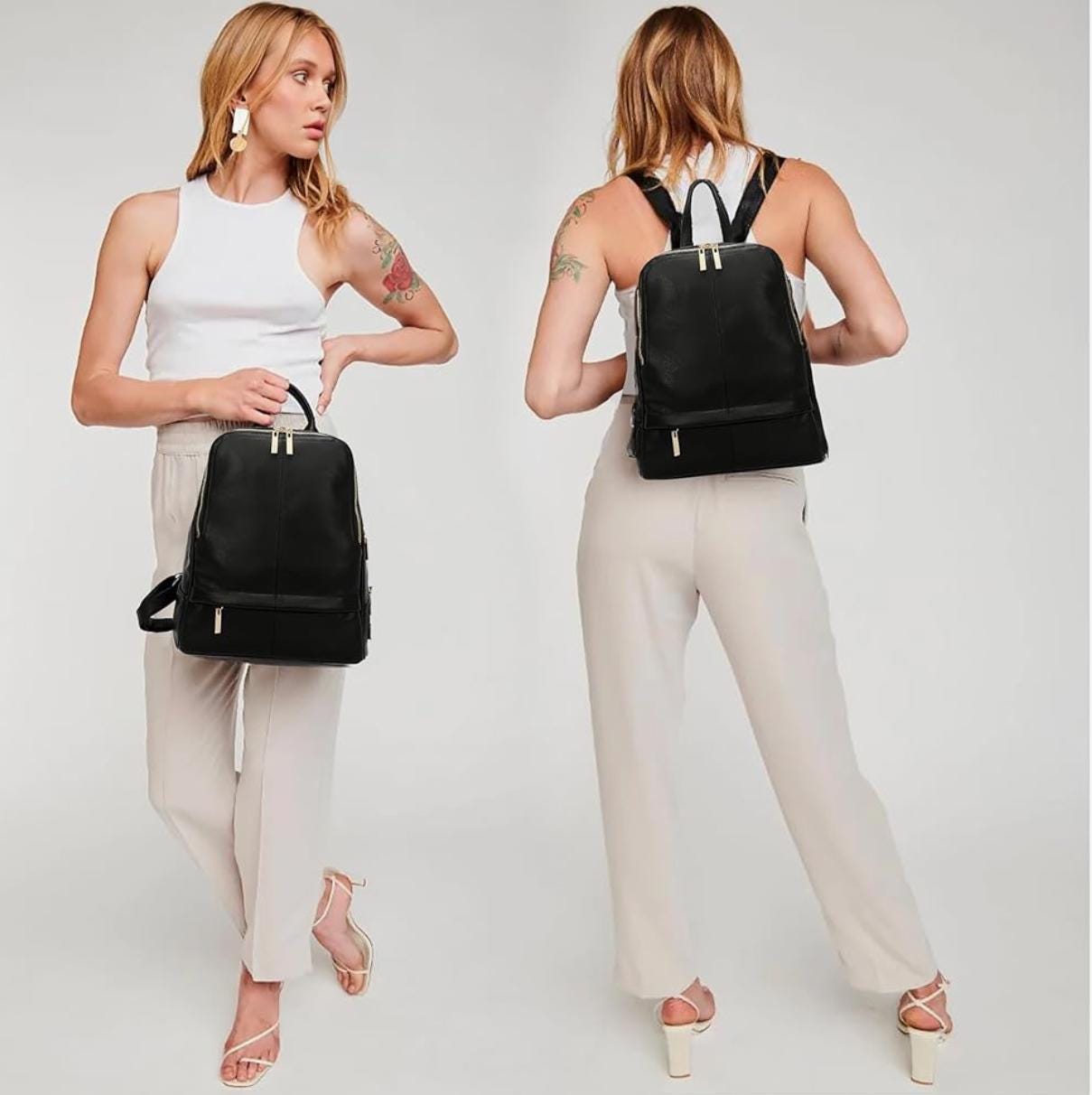 Women's Fashion Small Backpack, Women Backpack With Anti Theft Zipper, Waterproof Faux Leather Back Pack Women - Sleek Styles