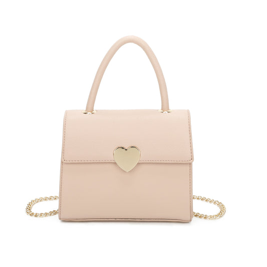 Top Grab Handle Women Heart Logo Tote Handbag Chain Strap Ladies Bag - Sleek Styles