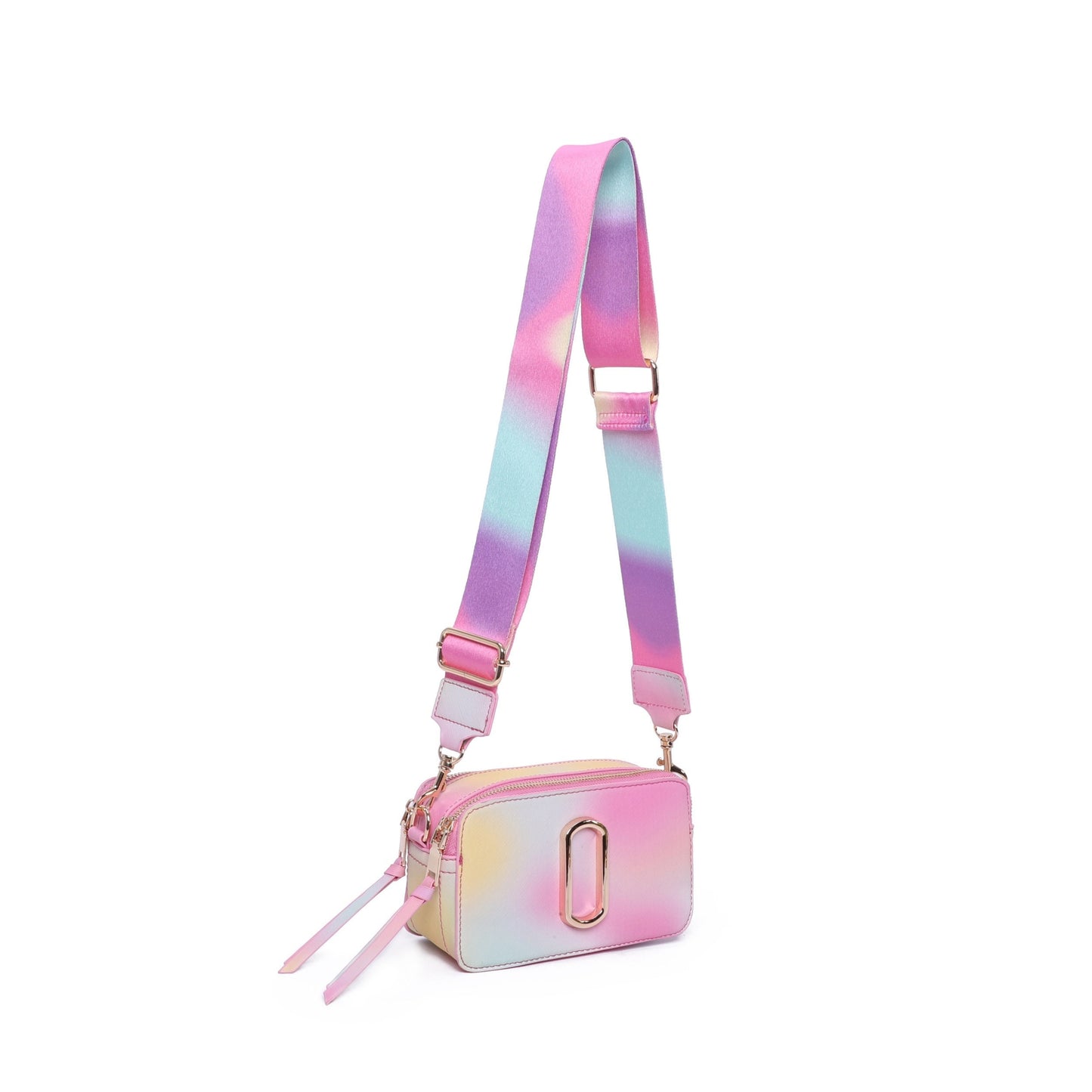 Classic Crossbody Bag With Adjustable Colorful  Strap - Sleek Styles