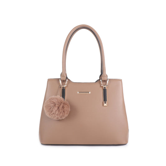 Classic Totebag with Pom Pom Chain - Sleek Styles