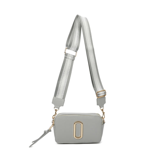 Classic Crossbody Bag With Adjustable Colorful  Strap - Sleek Styles