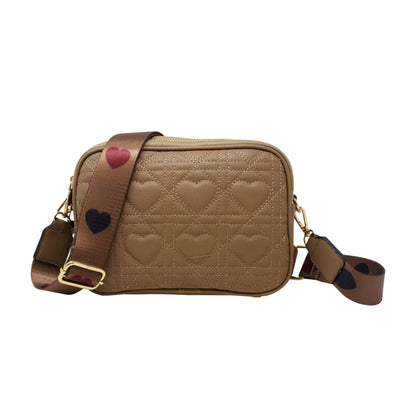 Ladies Hearts Patterns Crossbody - Sleek Styles