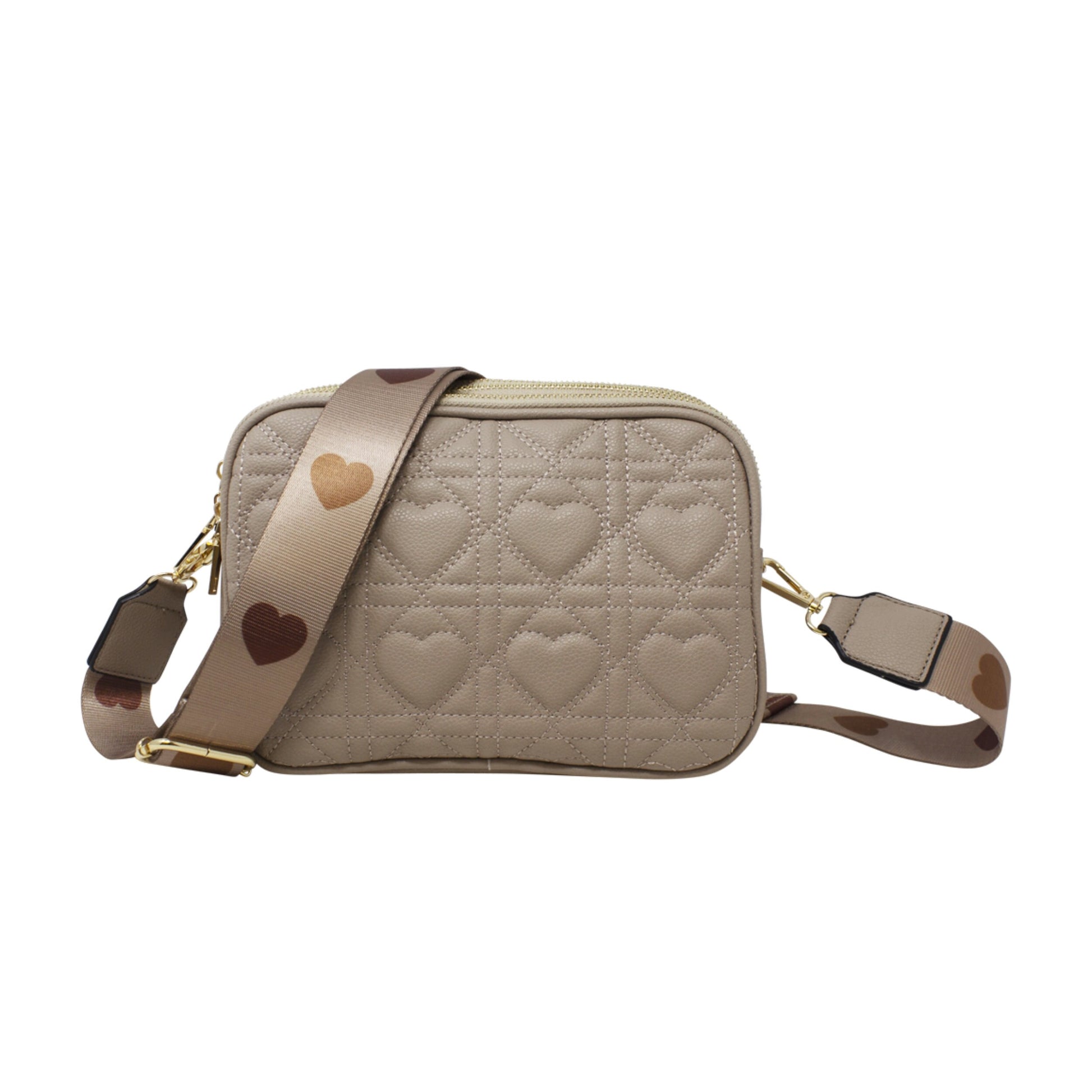 Ladies Hearts Patterns Crossbody - Sleek Styles