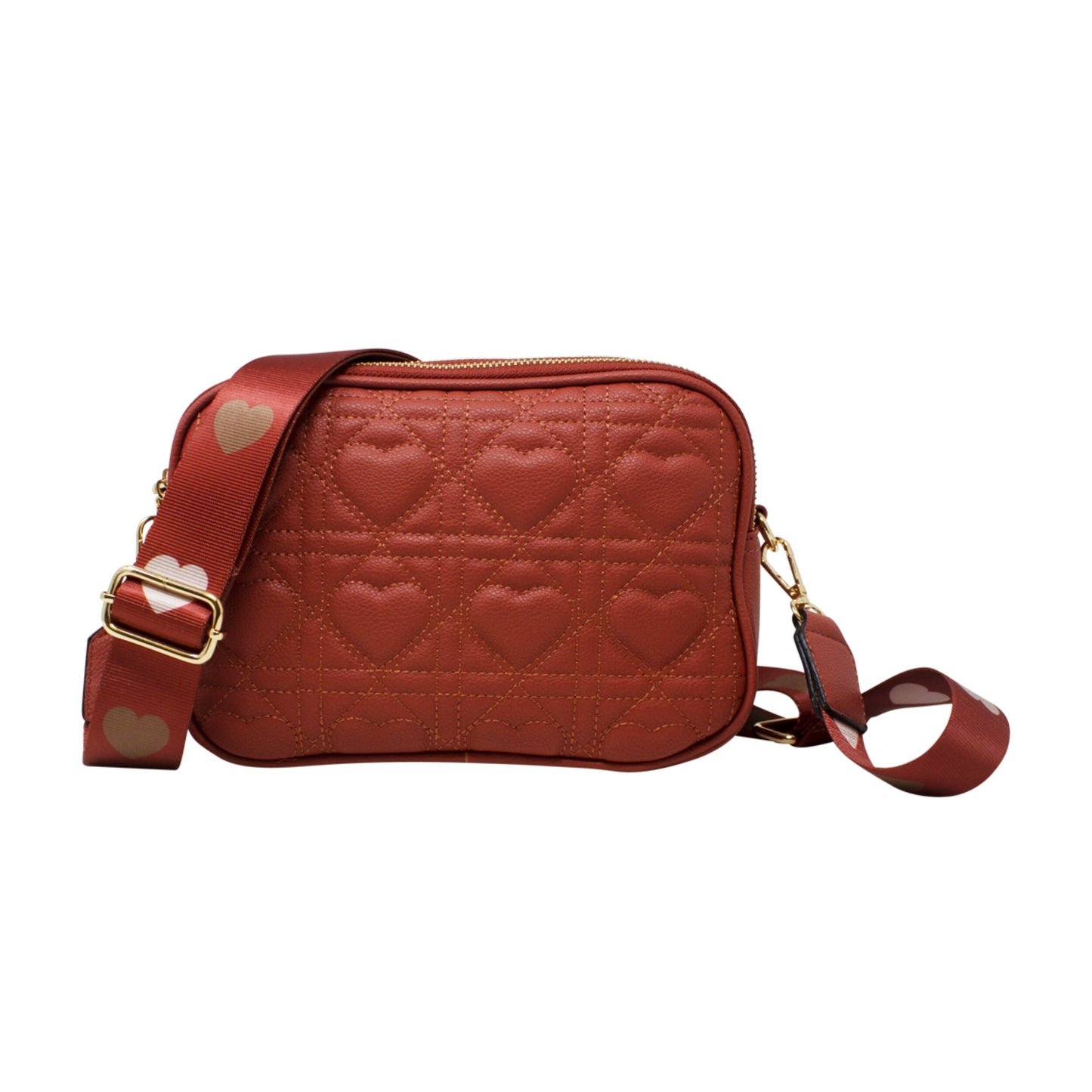 Ladies Hearts Patterns Crossbody - Sleek Styles