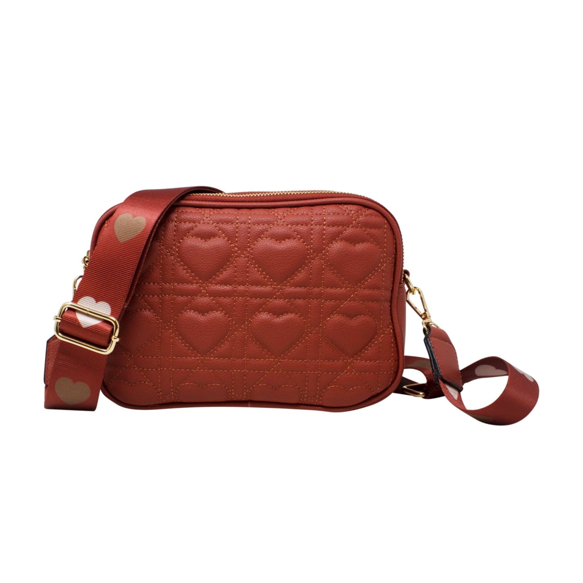 Ladies Hearts Patterns Crossbody - Sleek Styles