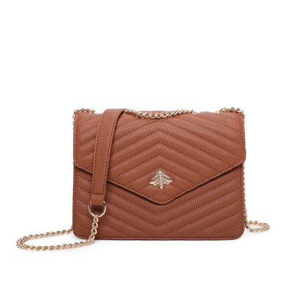 Quilted Bee Decoration Crossbody Bag - Sleek Styles