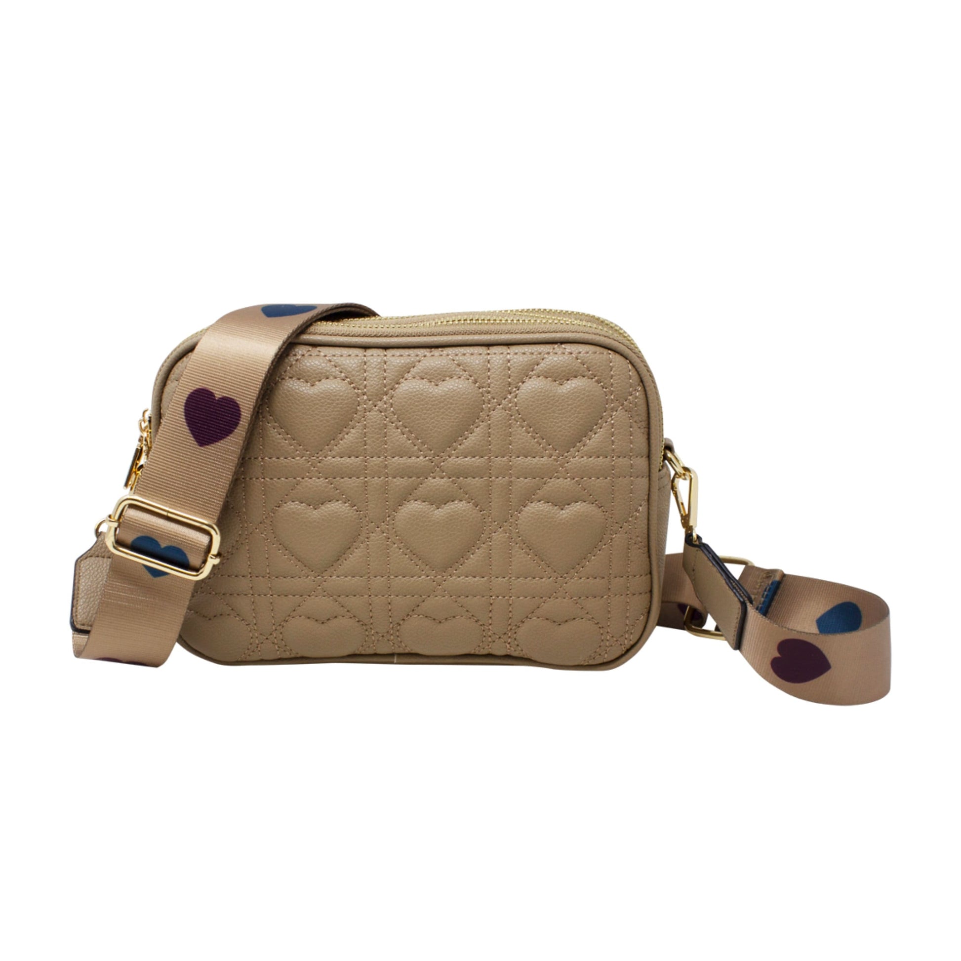 Ladies Hearts Patterns Crossbody - Sleek Styles