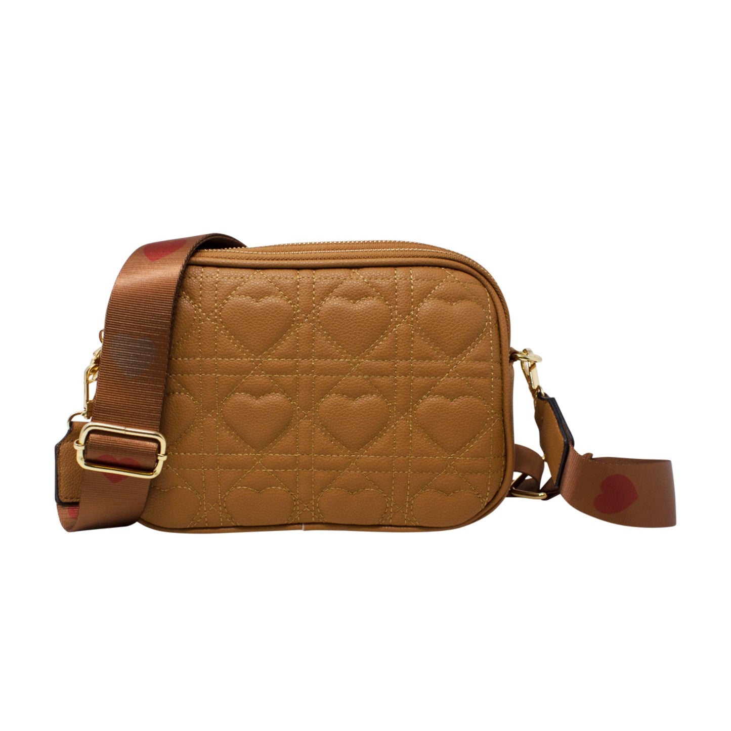 Ladies Hearts Patterns Crossbody - Sleek Styles