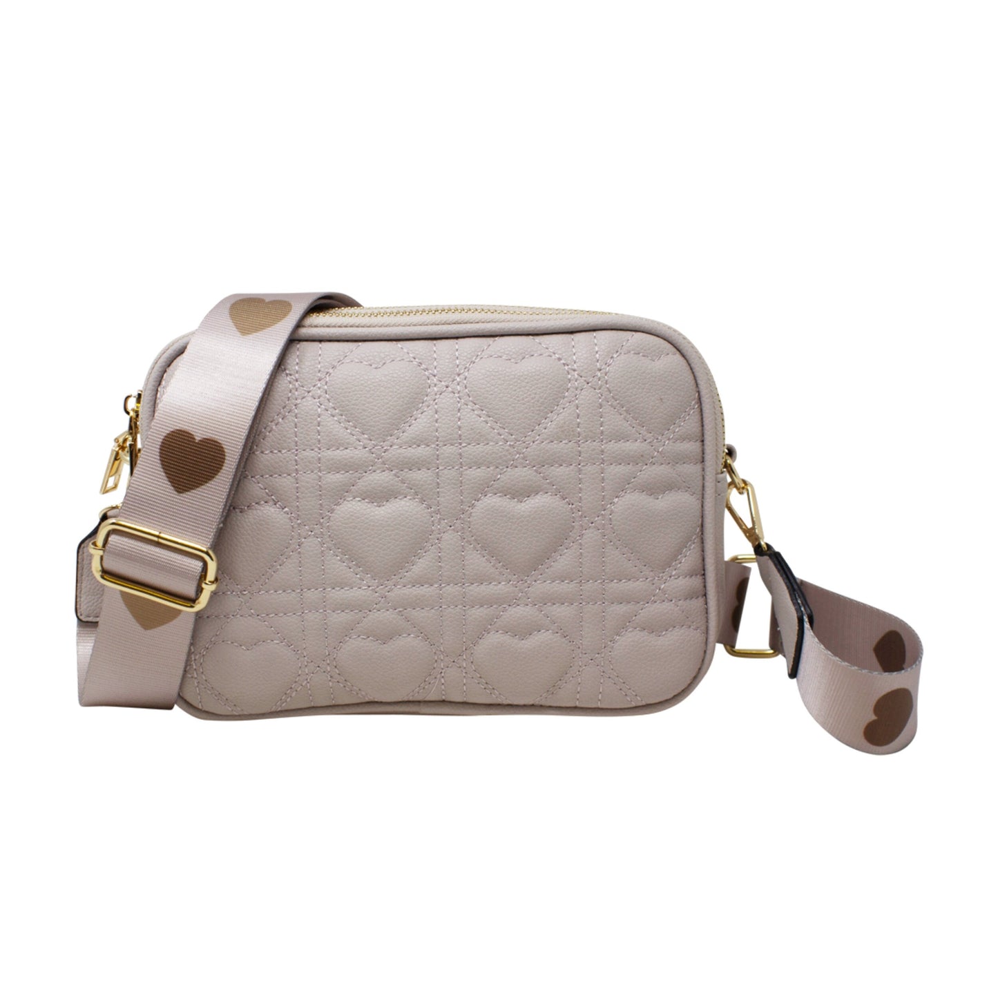 Ladies Hearts Patterns Crossbody - Sleek Styles